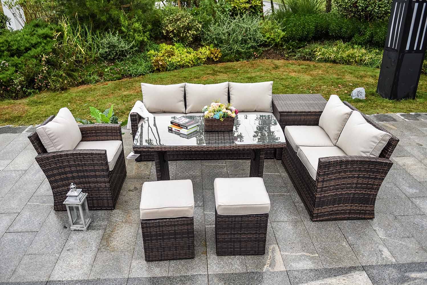 Direct Wicker DWS-1403B-BROWN Patio-Conversation-Sets - View #2