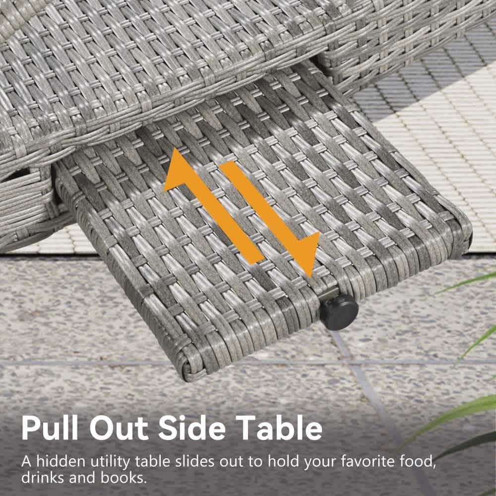 Coolbibila IVA-CHAISE-GRAY Patio-Chairs - View #7