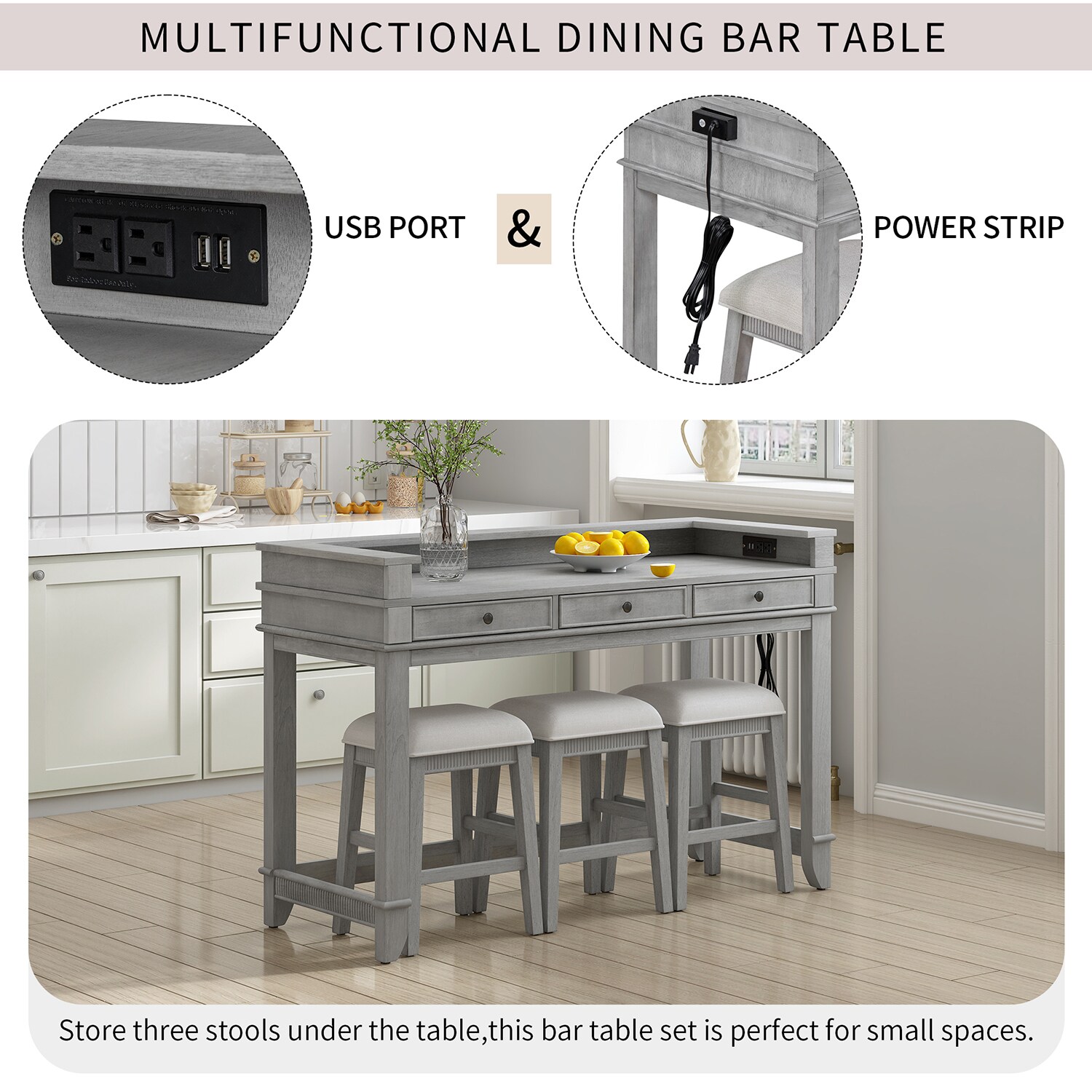 SINOFURN SYA010284GY Dining-Sets - View #11