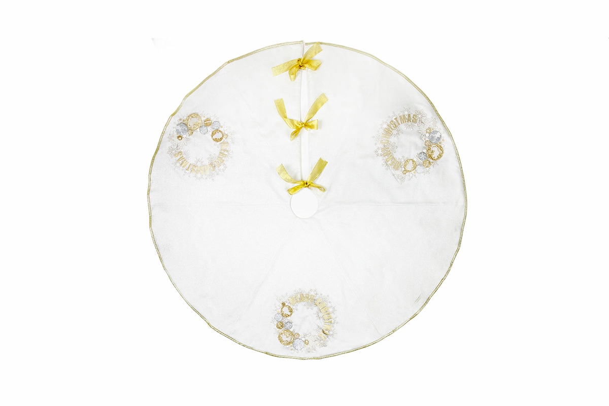MANOR LUXE ML1711956RNDTS 56-Inches Off-white Tree skirt