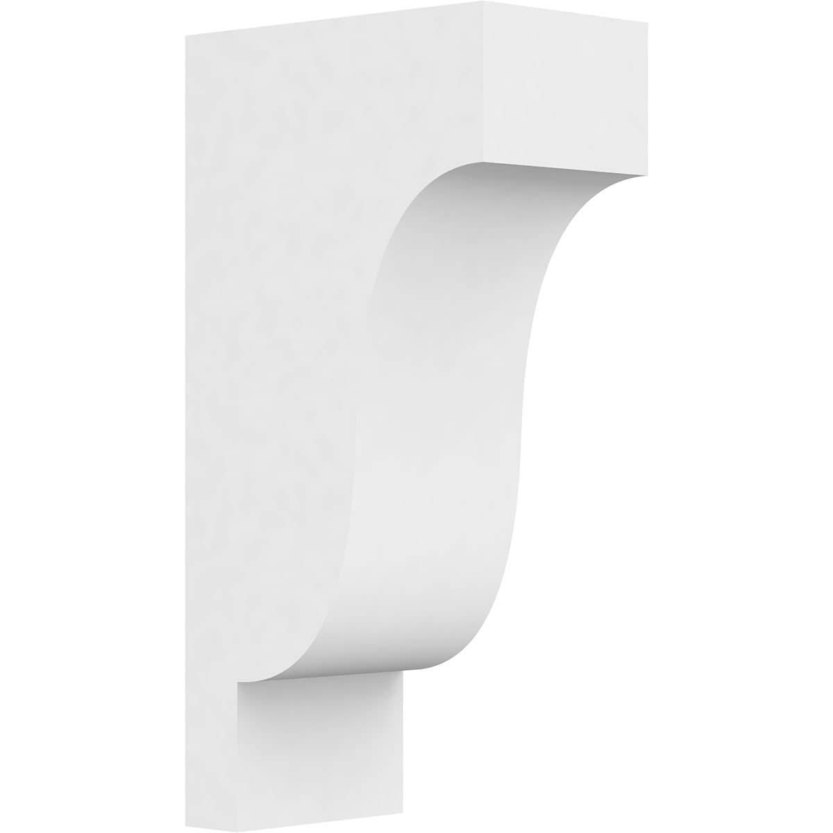 Ekena Millwork CORP05X09X18NEW 5-in x 9-in x 18-in Standard Newport Unfinished White PVC Paintable Corbel