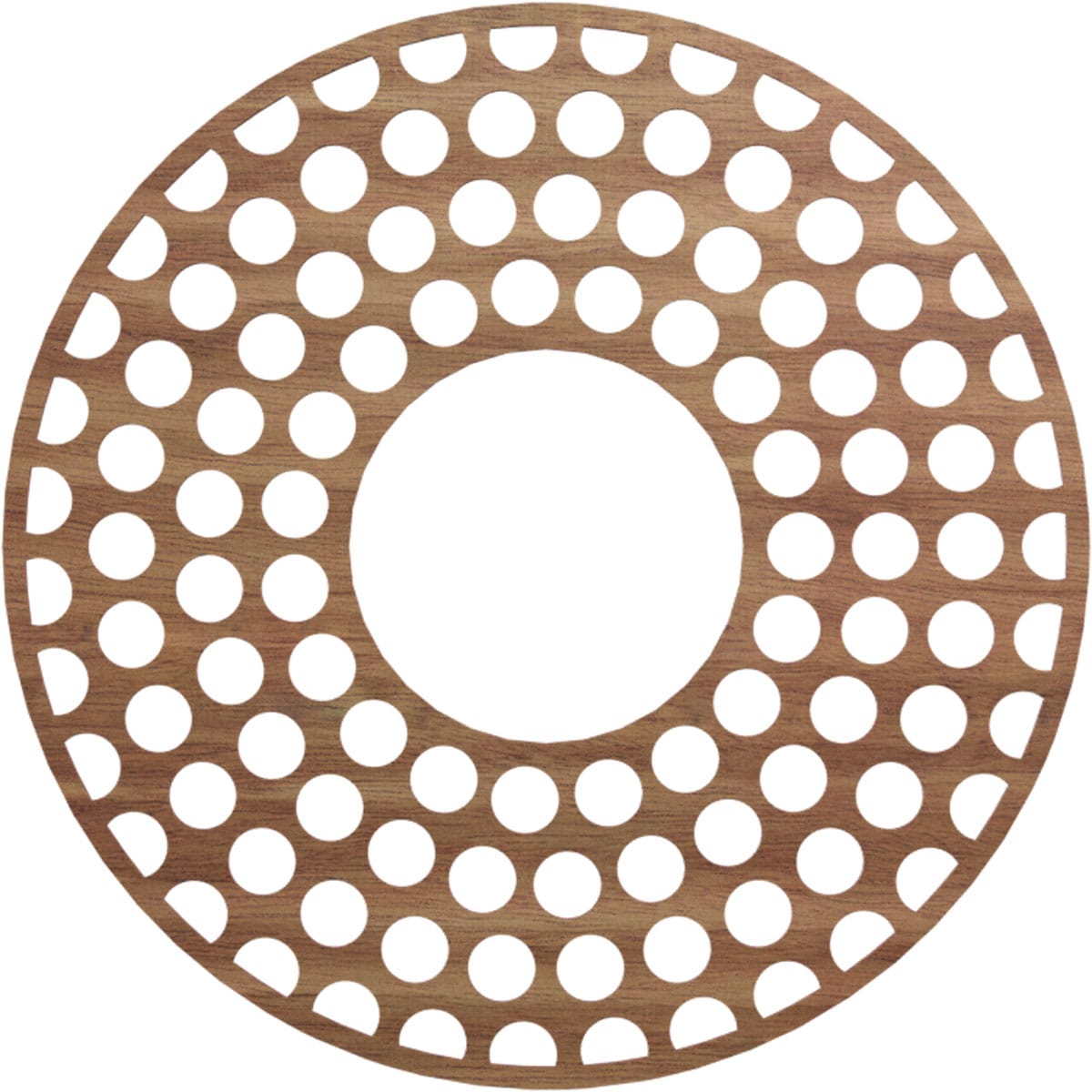 Ekena Millwork CMWP38X38X0375FFWA Fink Fretwork Pierced 38-in W x 38-in L Modern Walnut Wood Whole Ceiling Medallion