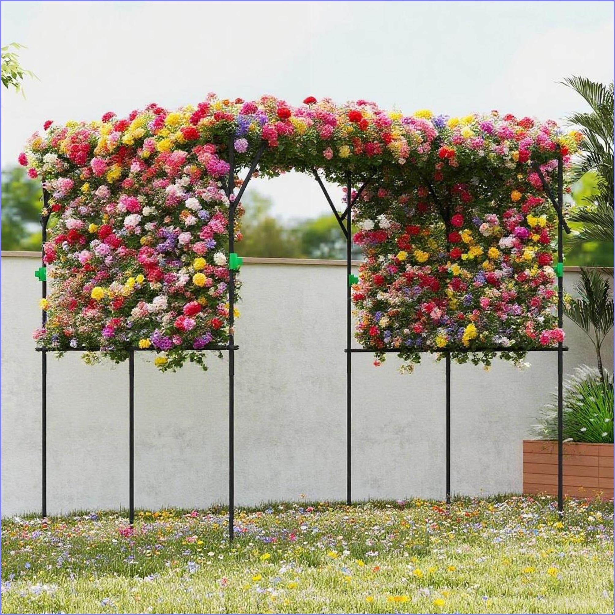 Watnature Trellis Enrejado Metal Arch Garden Trellis for Outdoor ...