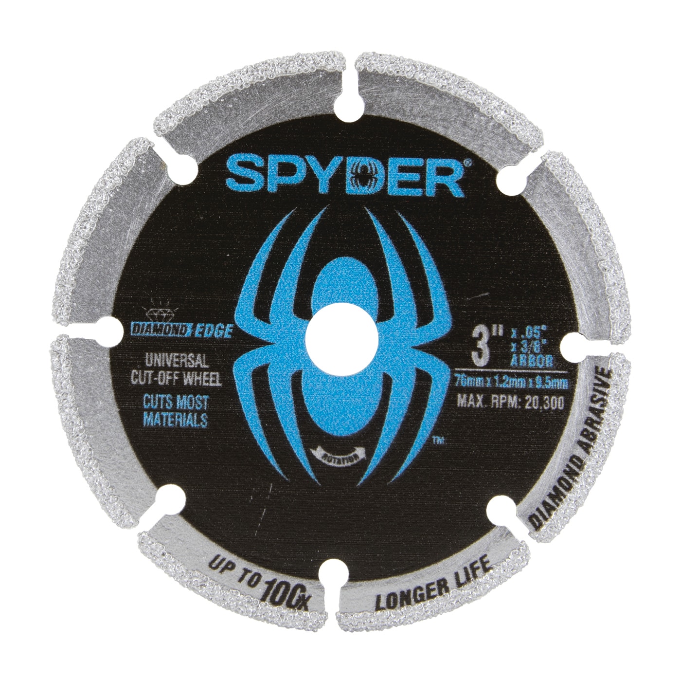 Spyder 14003 Diamond Bite Diamond Edge 3-in Diamond Cut-off wheel