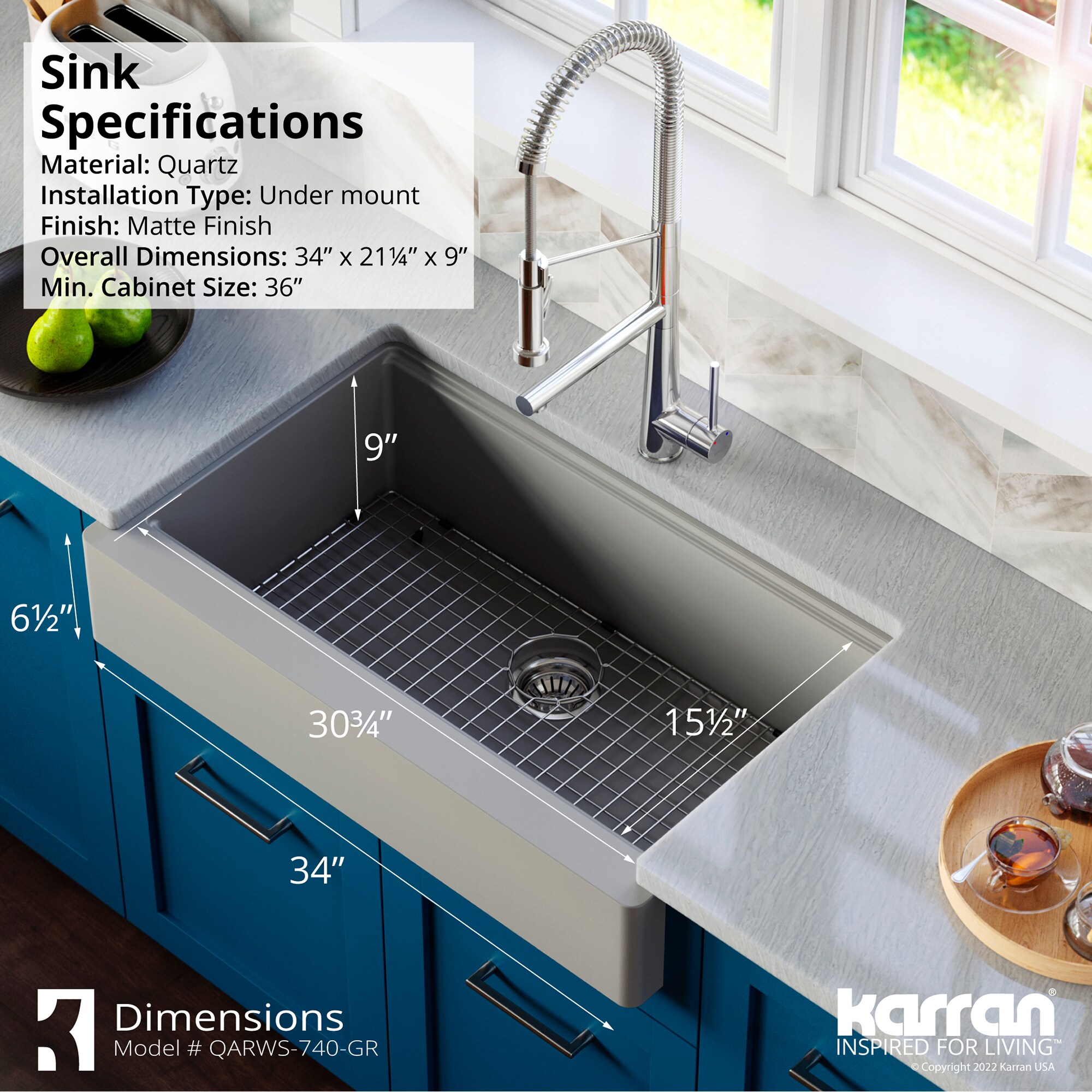 Karran QARWS-740-GR Kitchen-Sinks - View #7