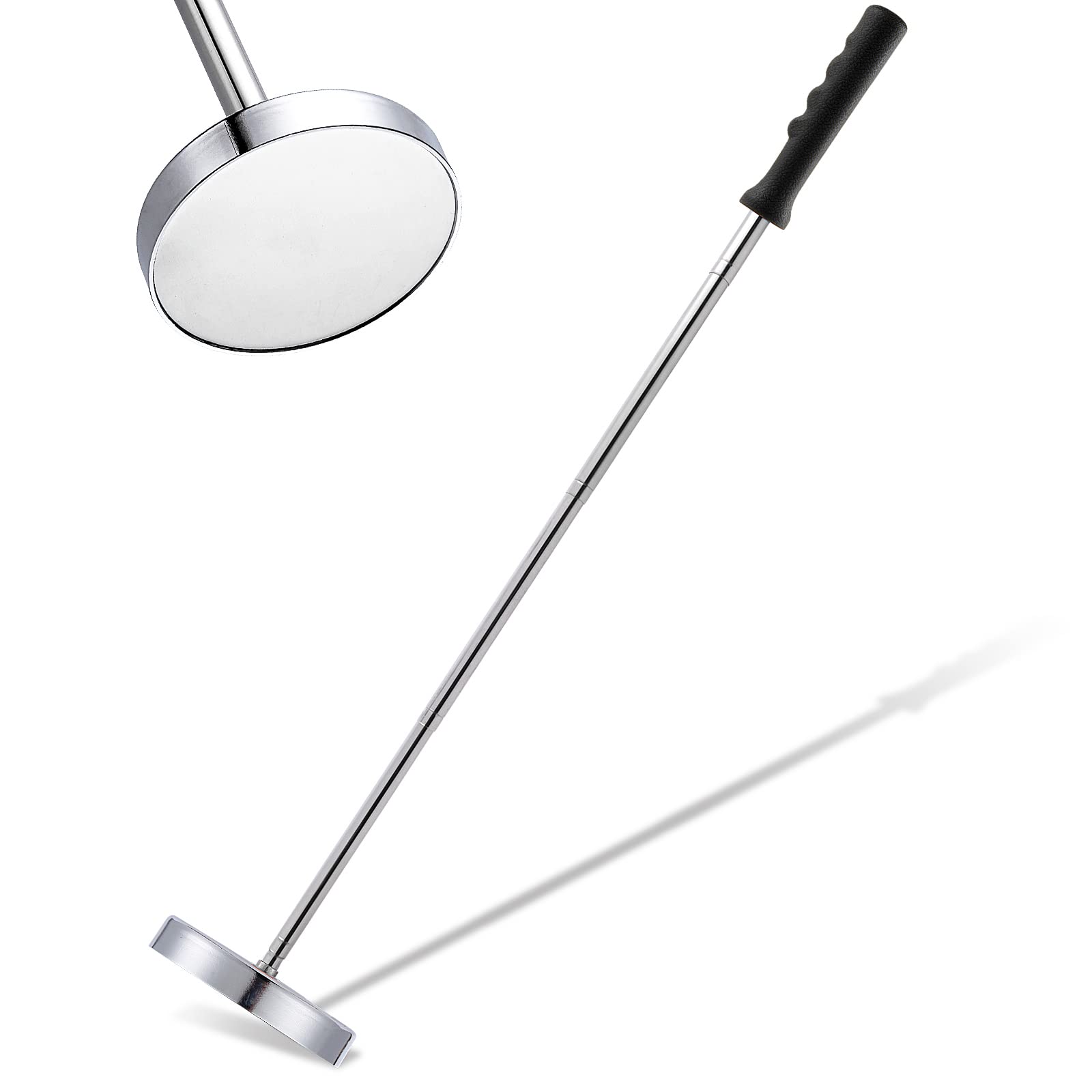 Linder Group Inc Magnetic Sweeper Telescoping Pick Up Tool with Extendable Handle Heavy Duty Stainless Steel Pole Picks Up Nails Screws Metal Parts for Garage #L3CA3GVX
