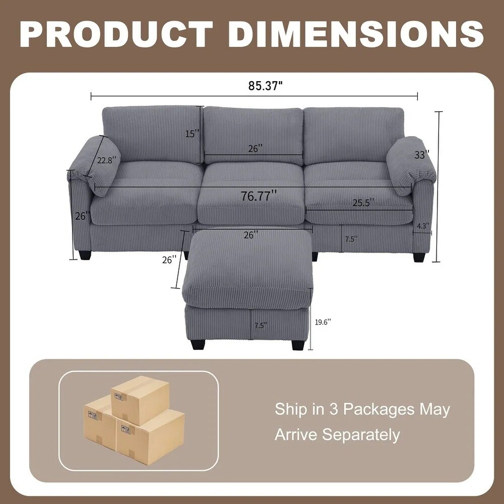 VOUA SAF-LYD1Z-GY Sofas-Loveseats - View #7