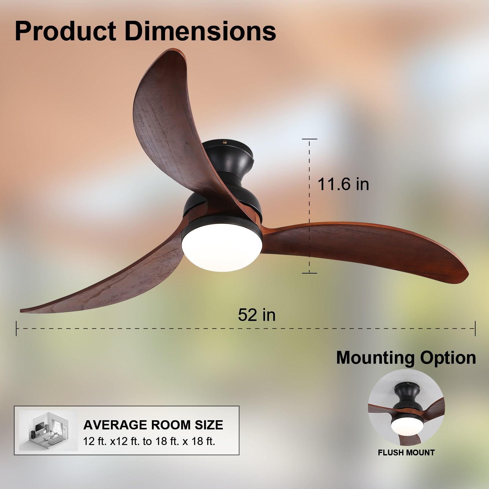 Sofucor LS-52K034SMTY-BK-HTM Ceiling-Fans - View #3
