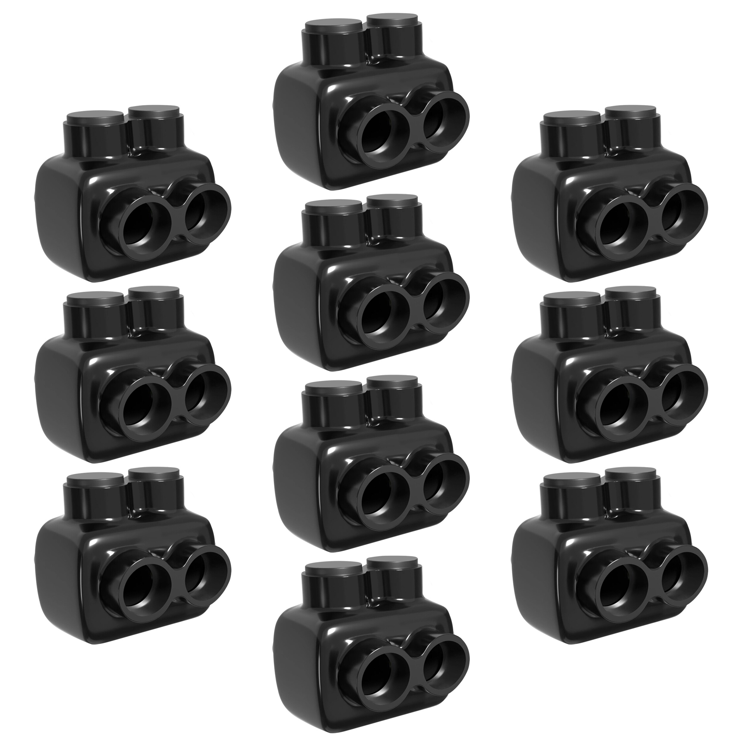 OHLECTRIC  10 Pack Insulated Wire Connector Pre Filled with Oxide Inhibitor Wire Connectors Electrical Connectors Wire Tap 2-14 Wire Range 2 Port Single Side Entry