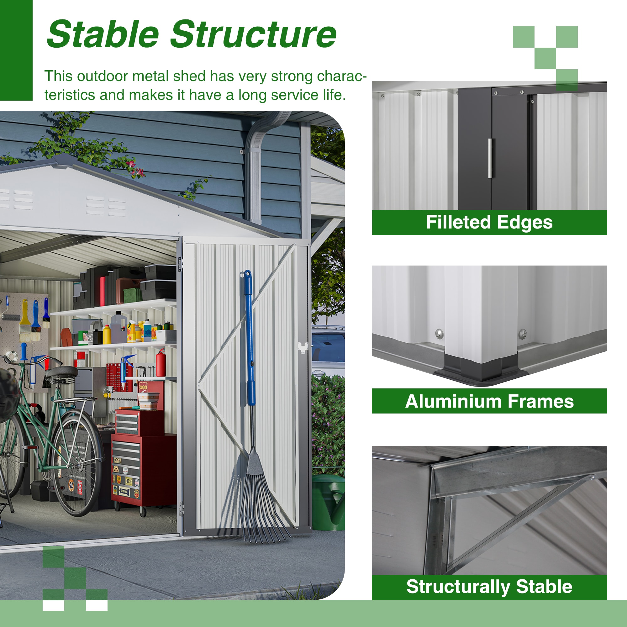 WELLFOR TWSG006-SL Metal-Storage-Buildings-Sheds - View #13