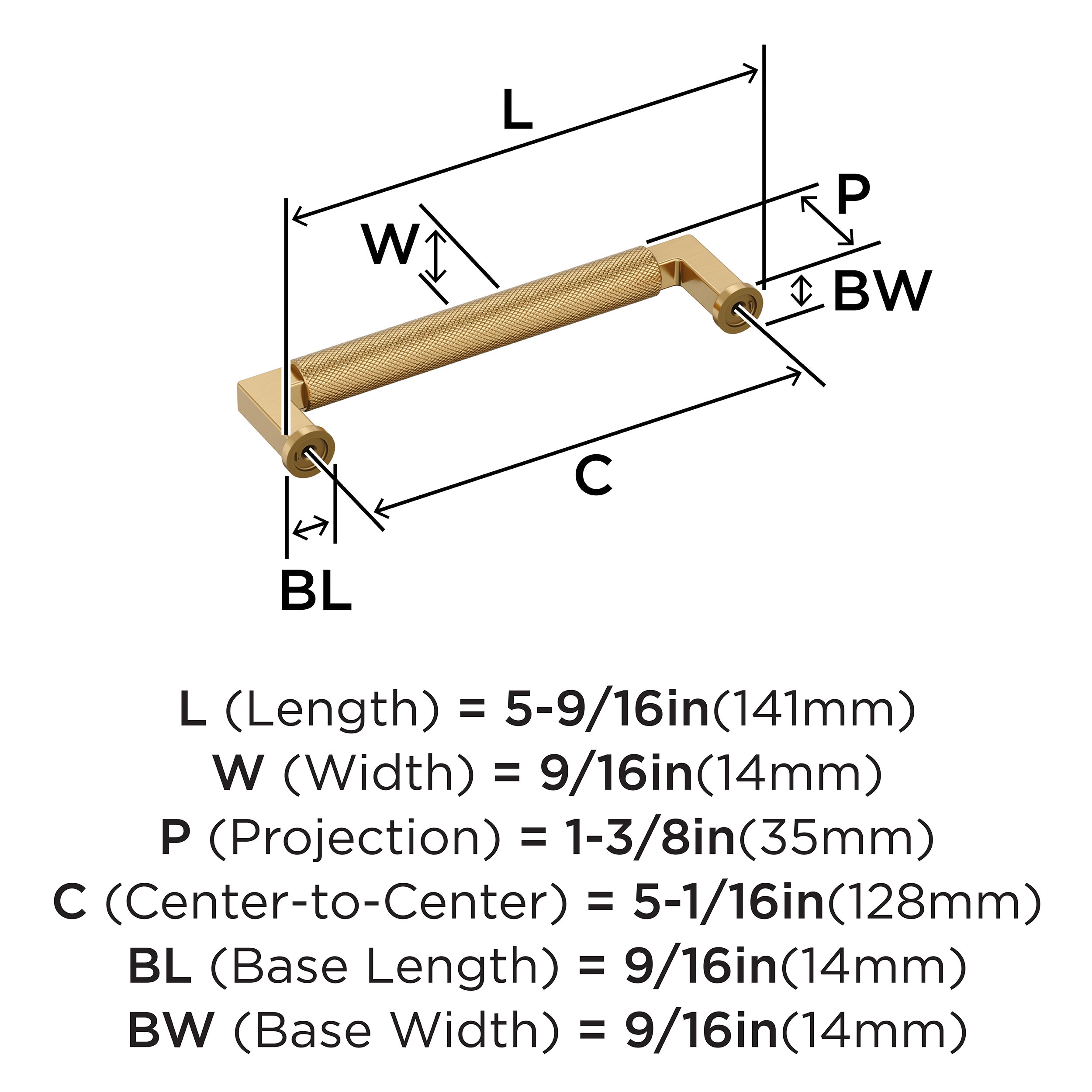 Amerock BP37624CZ Cabinet-Pulls - View #4