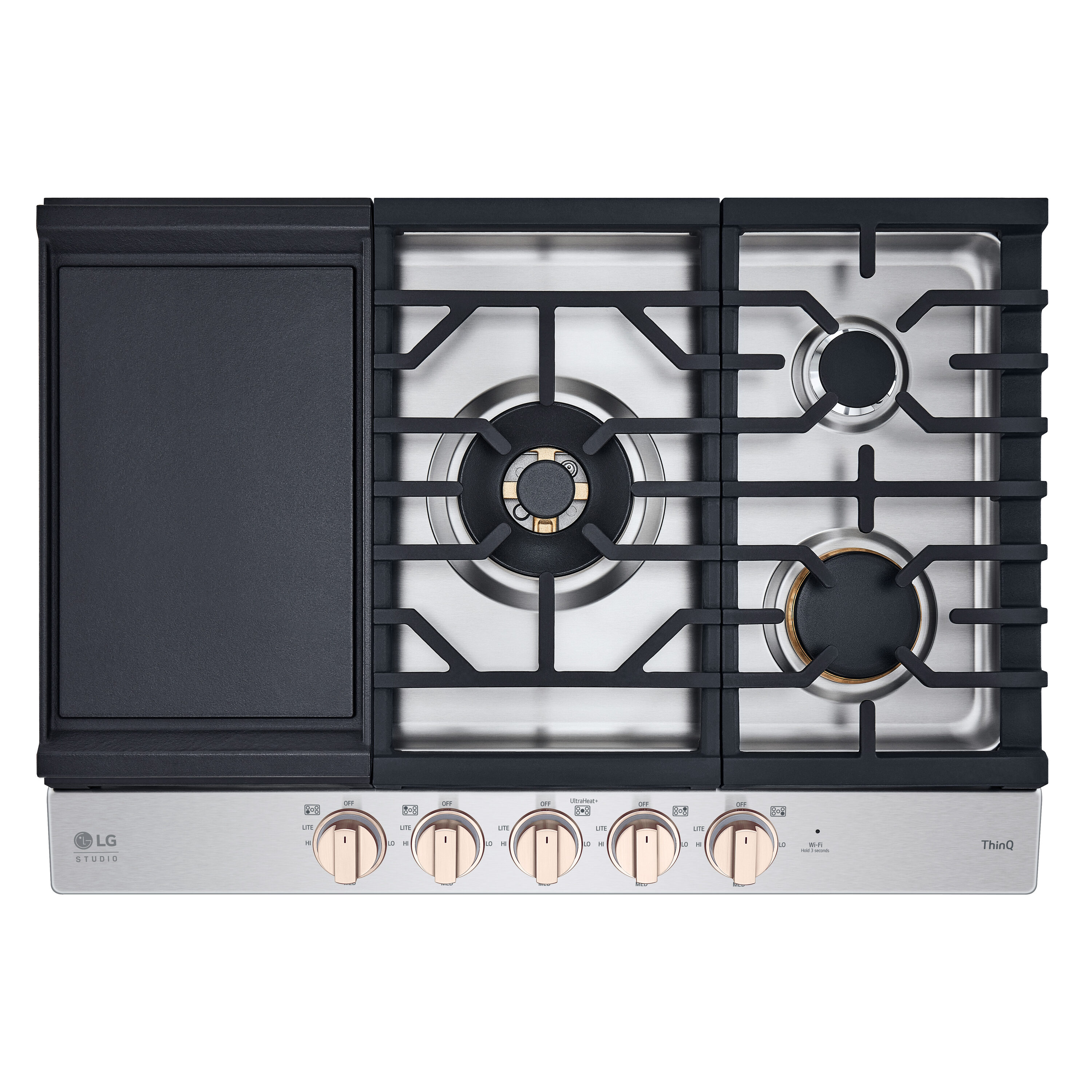 LG CBGS3028N STUDIO 30-in 5 burners Stainless steel Gas Cooktop