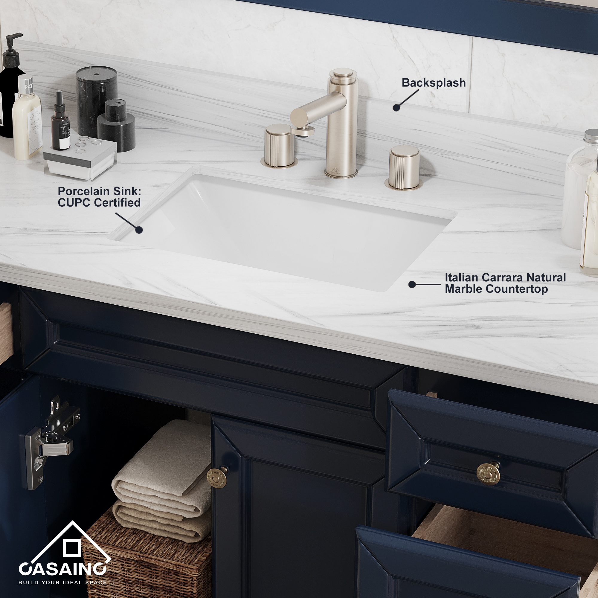 CASAINC MS-30060-CAB-GR-1 Bath-Vanity-Combo - View #7
