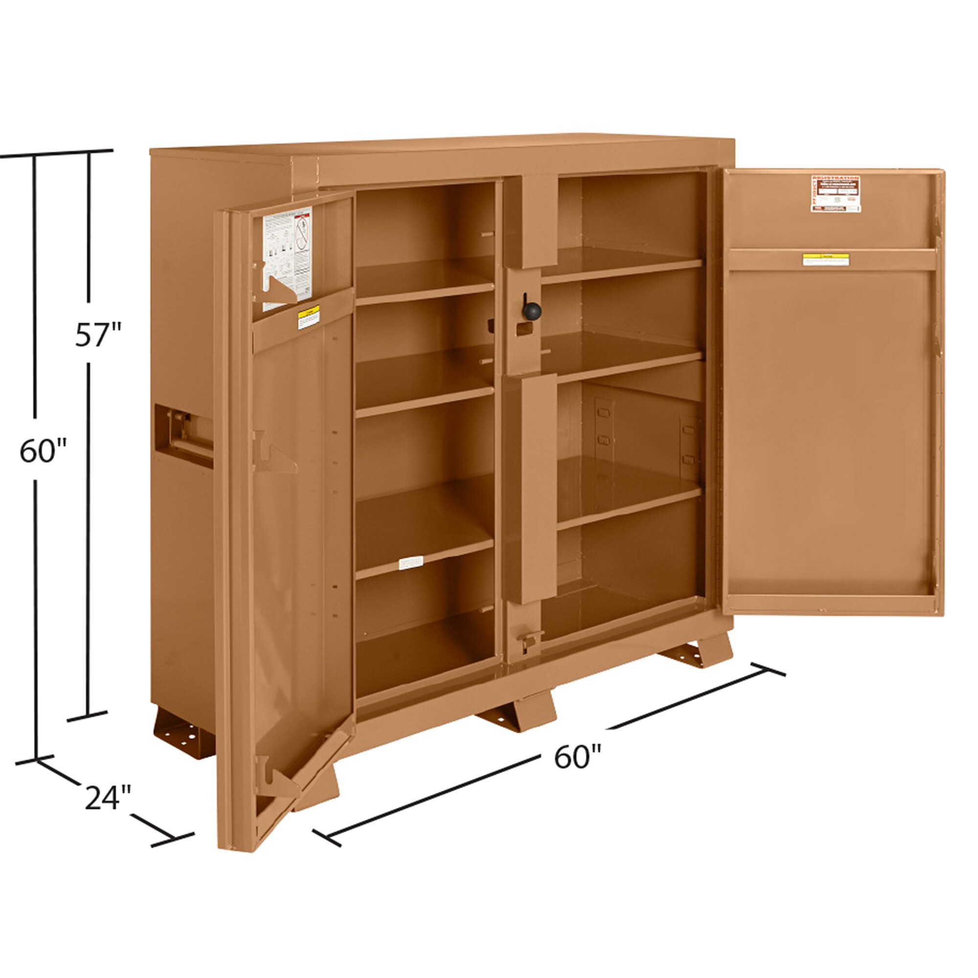 Knaack Jobmaster Cabinet 24 In W X 60 In L X 60 In H Brown Steel