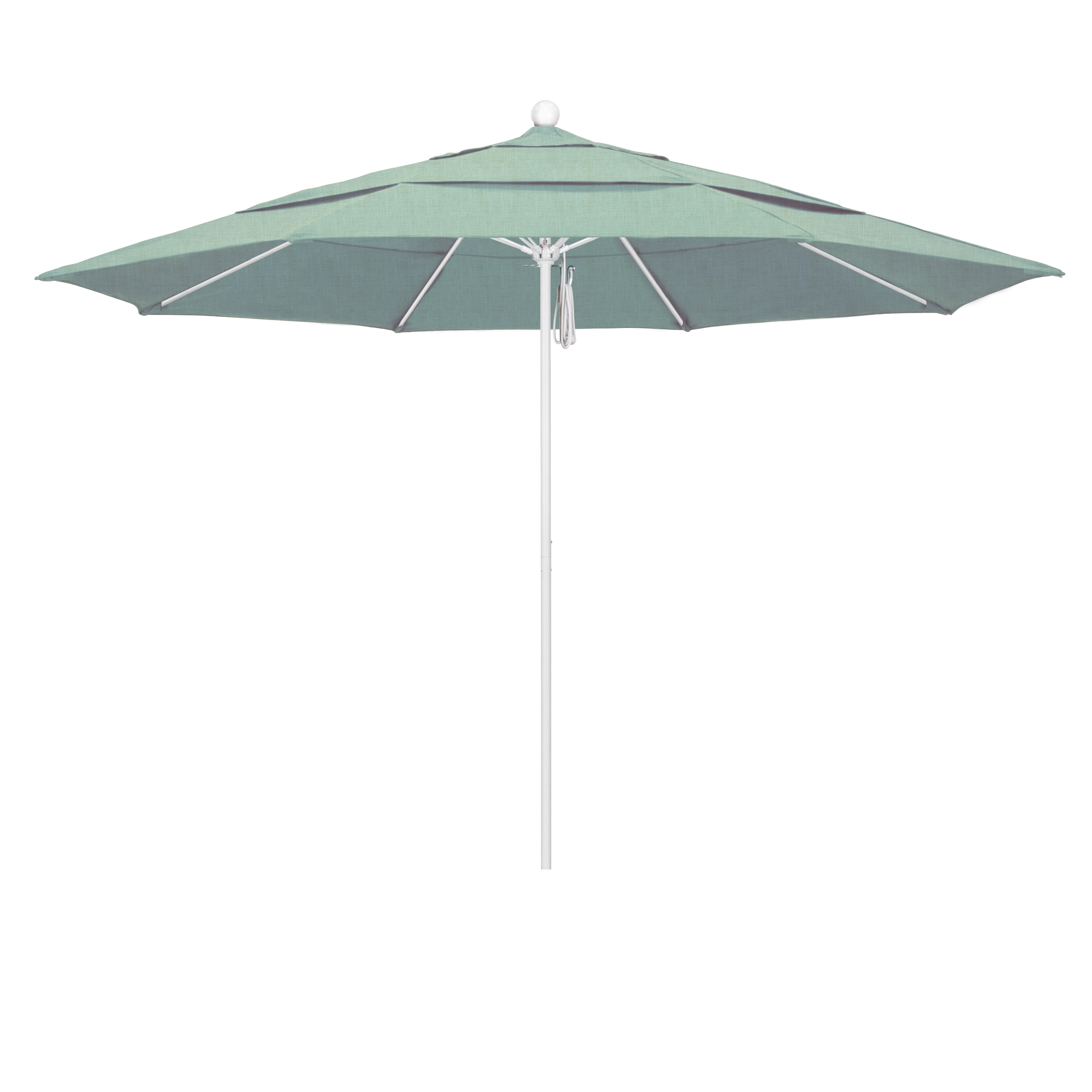 California Umbrella ALTO118170-5413-DWV 11-ft Aluminum Green No-tilt Market Patio Umbrella