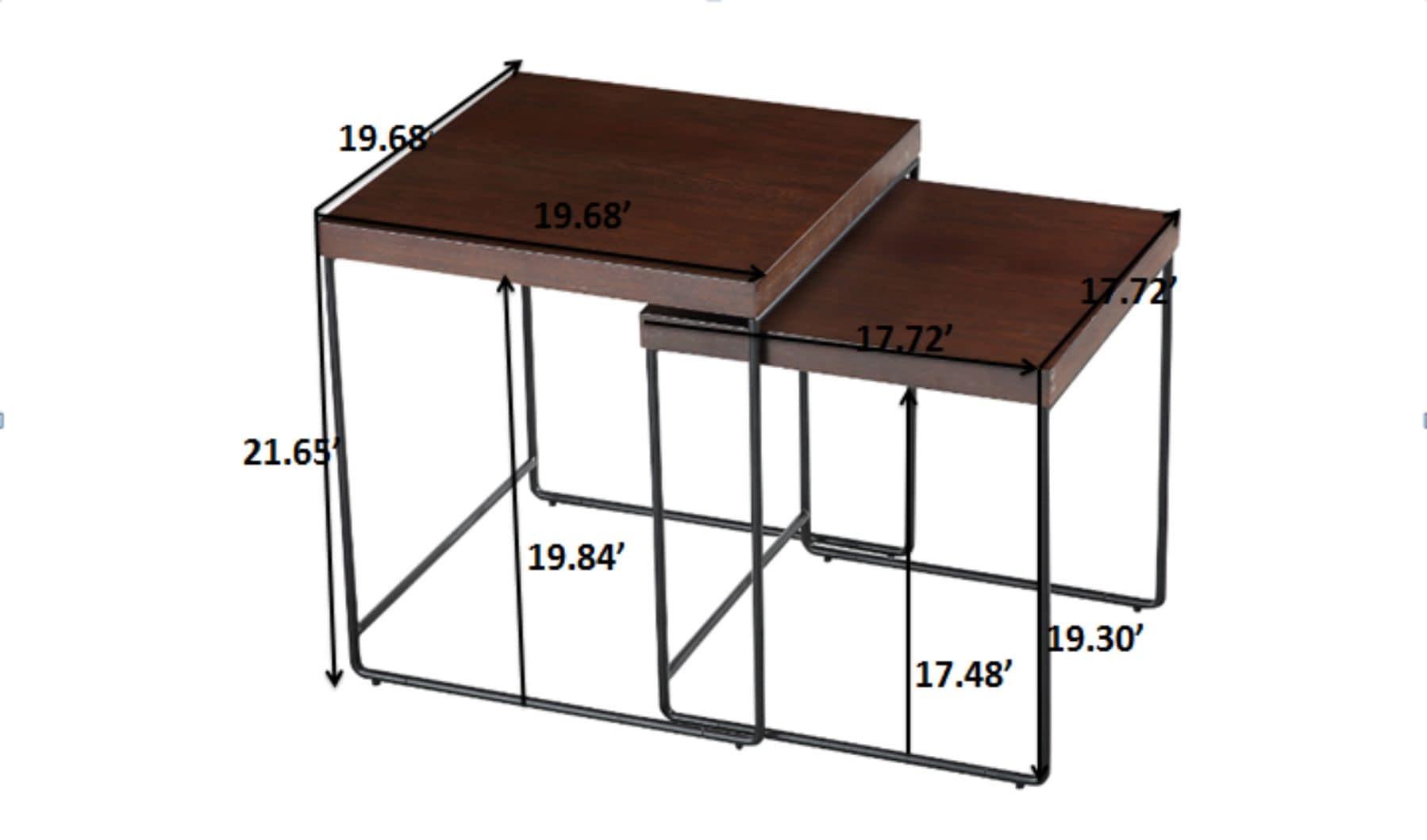 CASAINC WF-ET-832C+D End-Tables - View #2