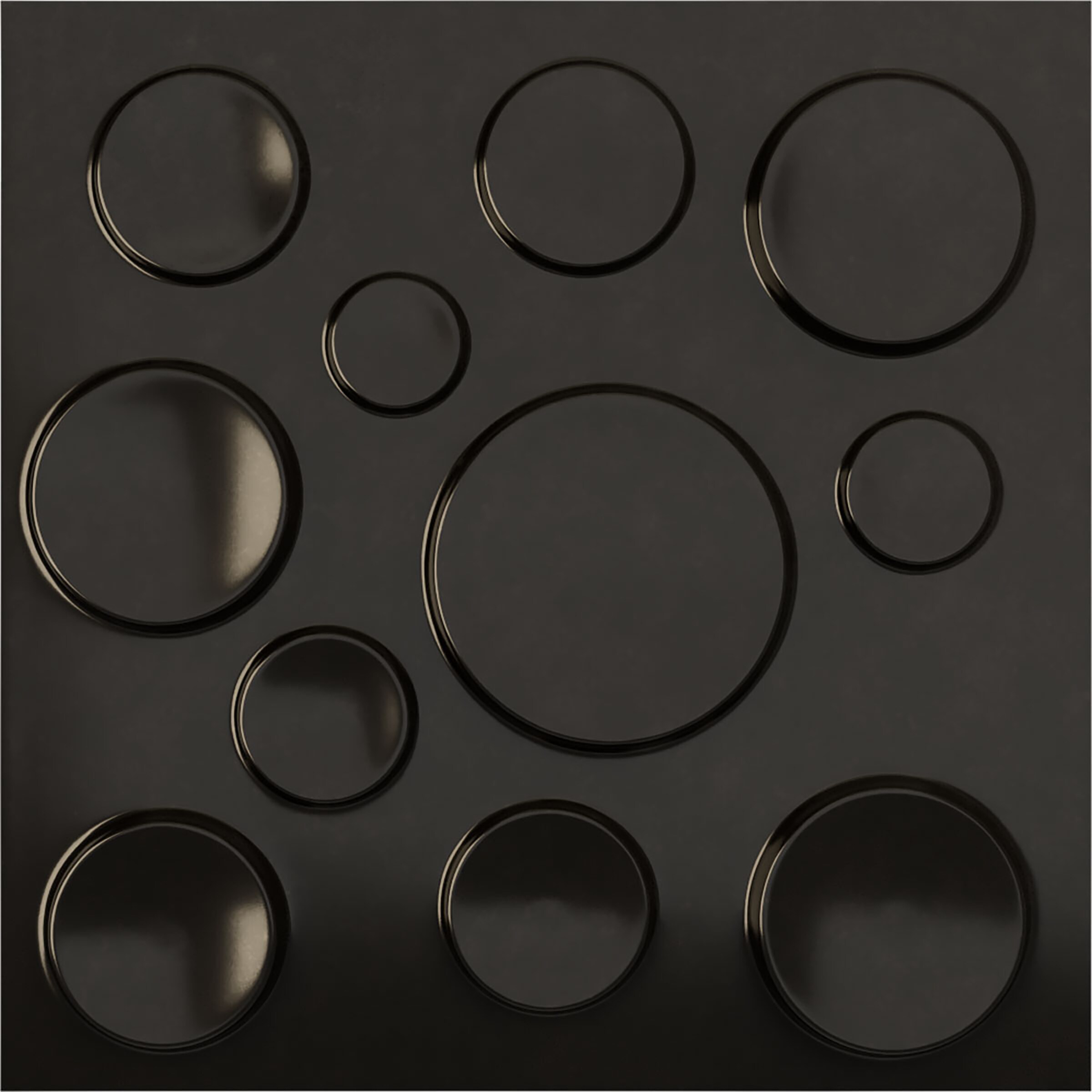 Ekena Millwork WP20X20CSECA 19-5/8-in x 19-5/8-in Embossed Paintable/Stainable Black PVC Abstract Wall Panel ( 2.67-sq ft )