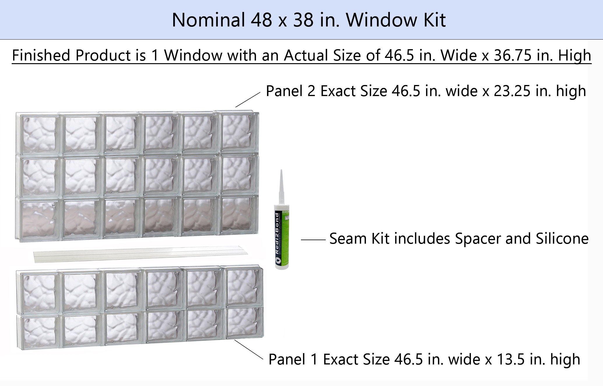 REDI2SET S4838DC Glass-Block-Windows - View #2