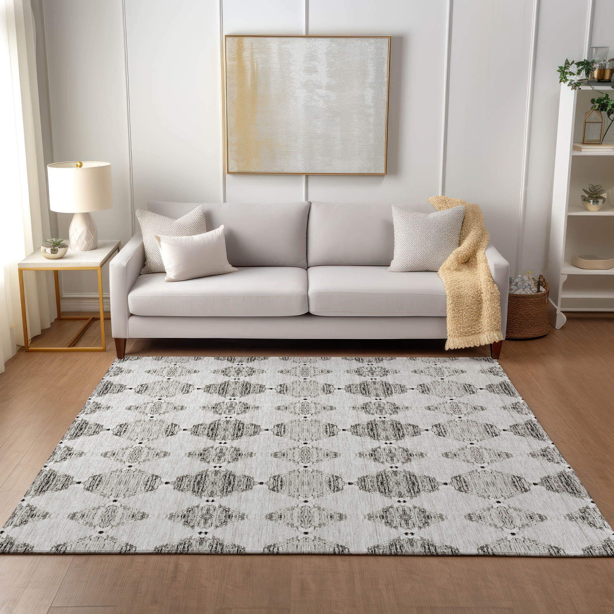 Addison Rugs ACN610TP5X8 Chantille ACN610TP 5 x 7 (ft) Polyester Taupe Rectangular Indoor/Outdoor Abstract Machine washable Area rug