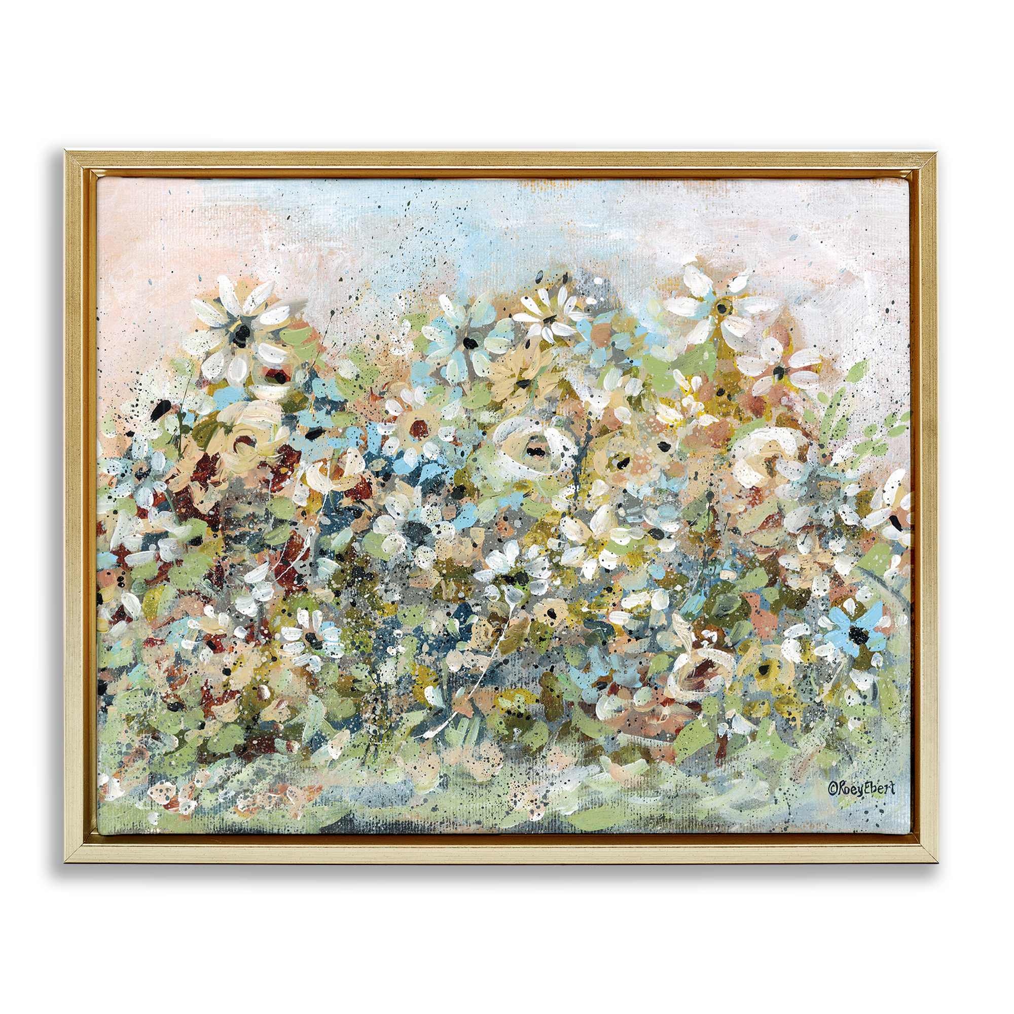 Stupell Industries BS-661-FFG-16X20 Bold Garden Blooms Gold Framed Floater Canvas Wall Art By Roy Ebert 21 x 17
