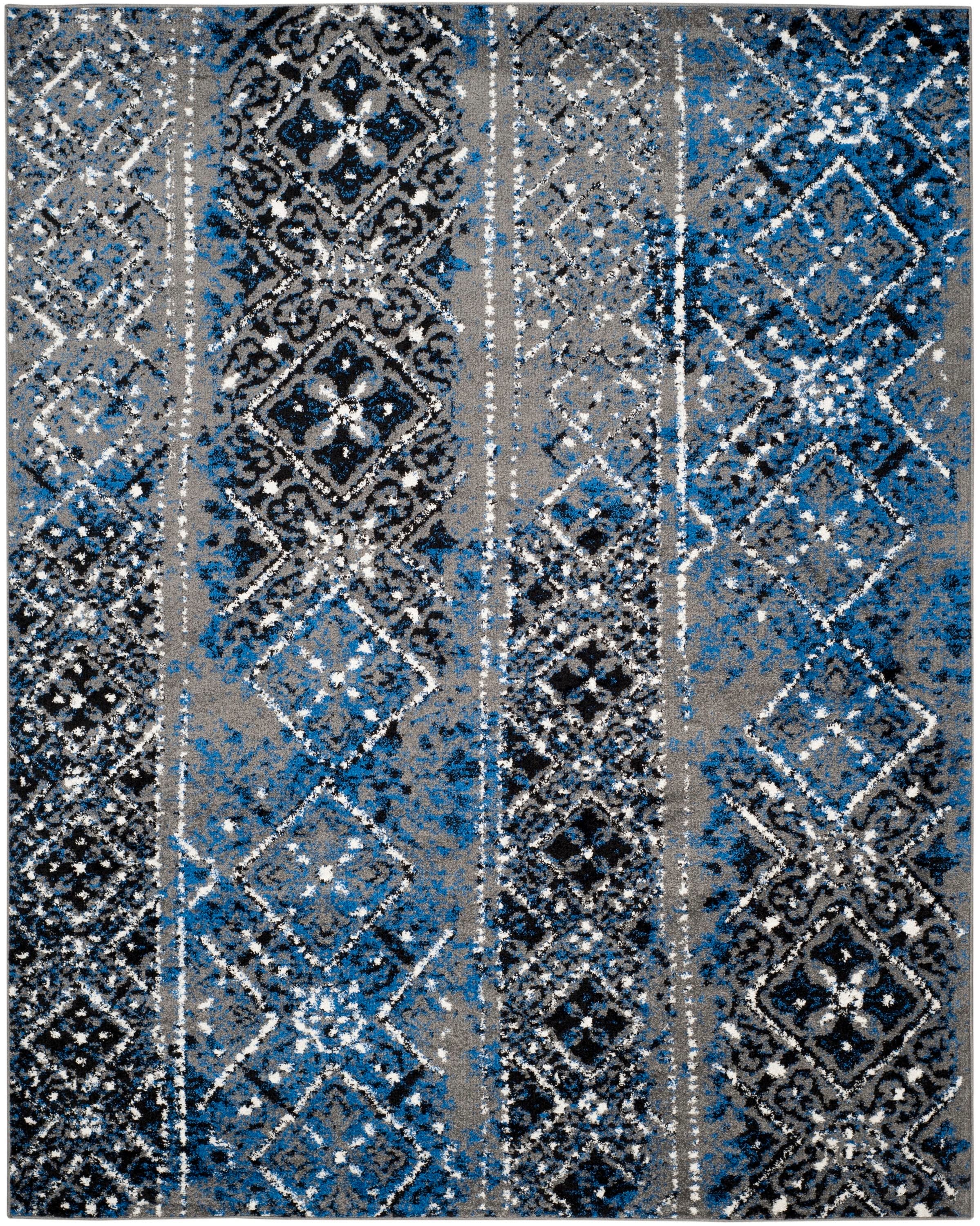 Safavieh ADR111G-8 Adirondack Winston 8 x 10 (ft) Loomed Polypropylene Silver/Multi Rectangular Indoor Abstract Moroccan Area rug