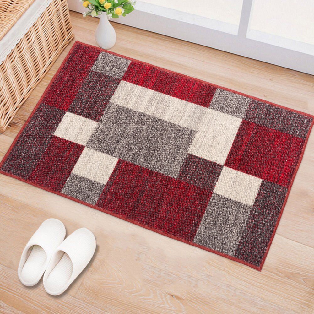 2' x 3' Morden Geometry Non-Slip Front Door Mat PVC Entryway Rug