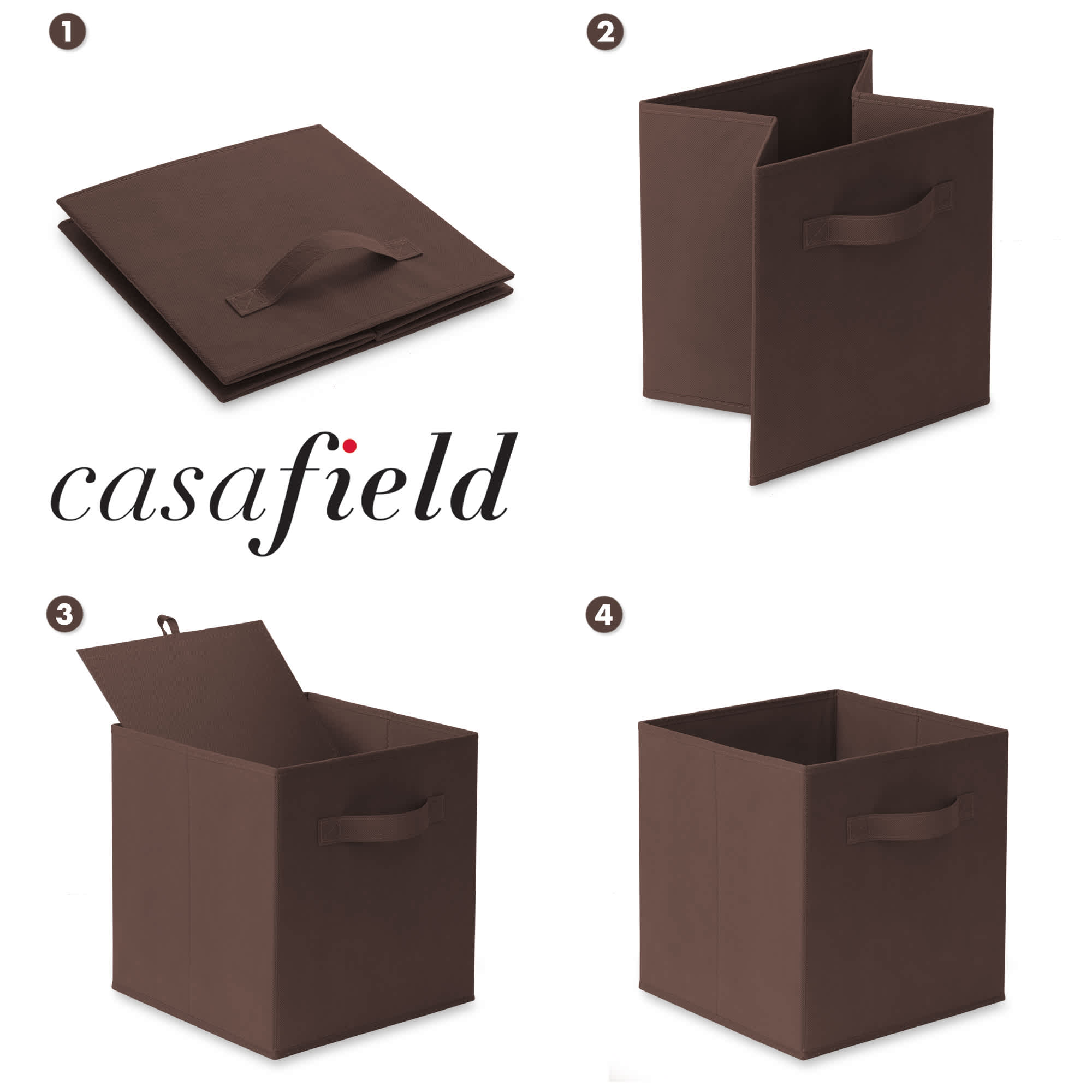 Casafield HOM-STO-6CC-BRN Laminate-Storage-Cubes - View #6