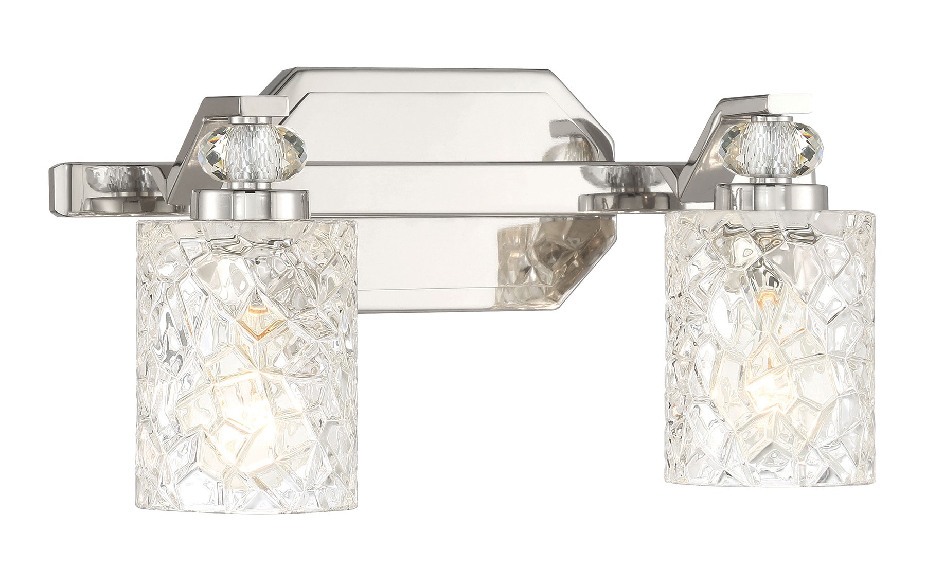 Minka Lavery 2612-77 Crystal Kay 15.875-in 2 -Light Gloss Chrome Modern/contemporary Vanity light bar
