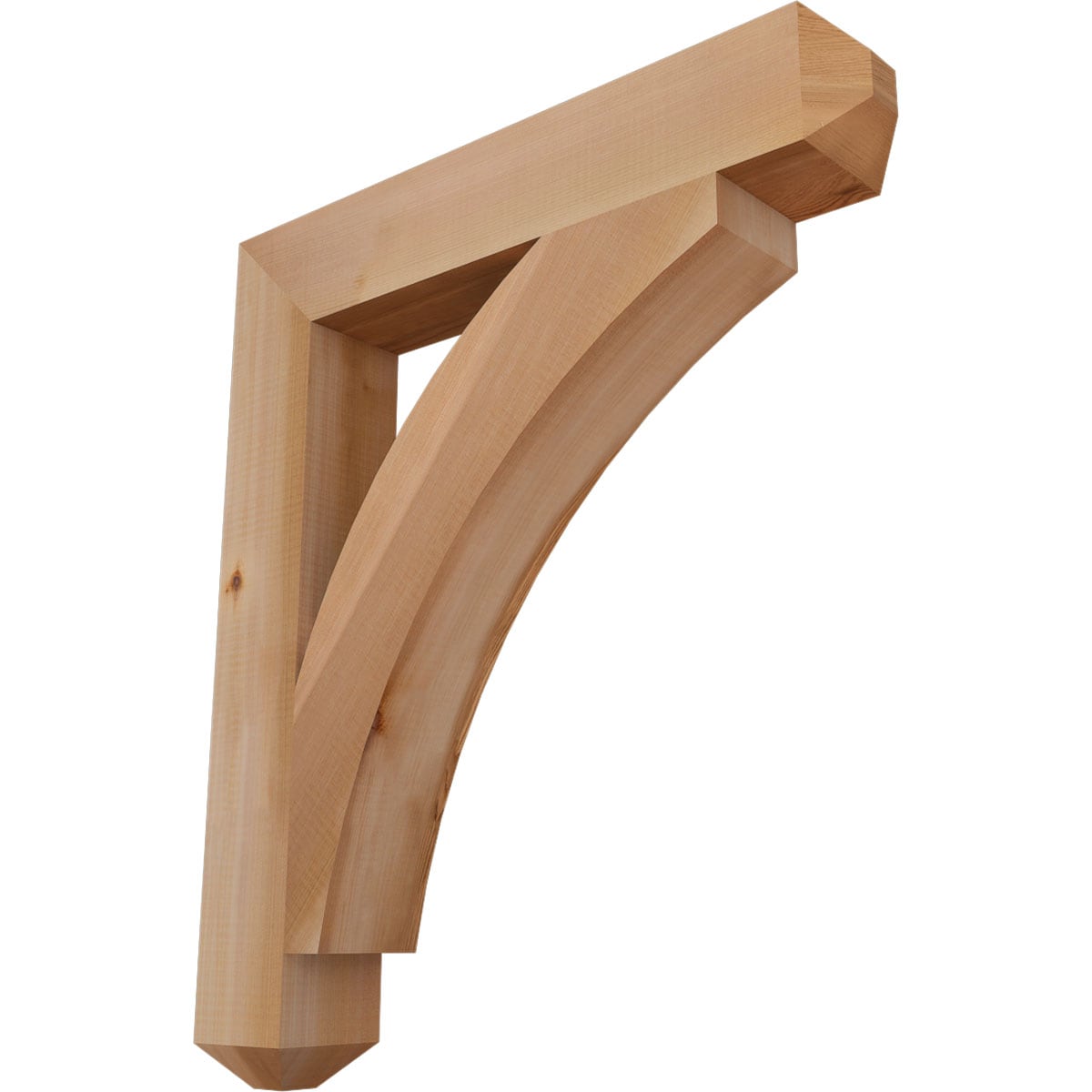 Ekena Millwork BKT04X24X28THR04SWR Thorton craftsman smooth 3-1/2-in x 24-in x 28-in Western red cedar Brown Wood Standard bracket