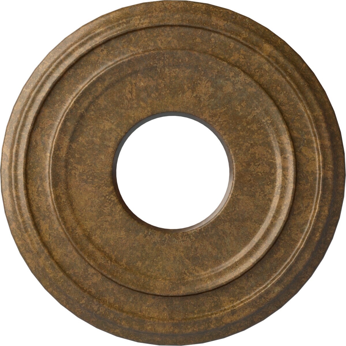 Ekena Millwork CM12CLRZS Classic 12.375-in W x 12.375-in L Painted Rubbed Bronze Polyurethane Whole Ceiling Medallion