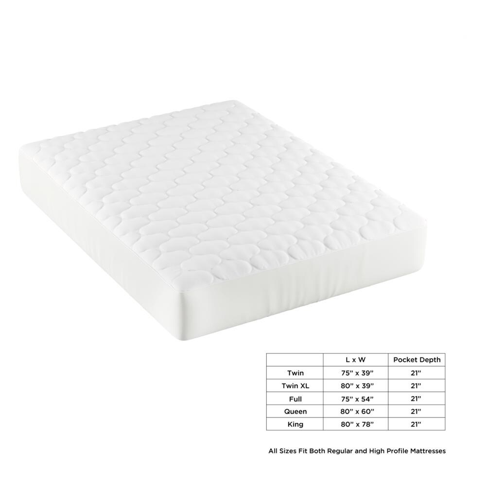 Hastings Home 21-in D Cotton Twin Extra Long Encasement Mattress Topper ...