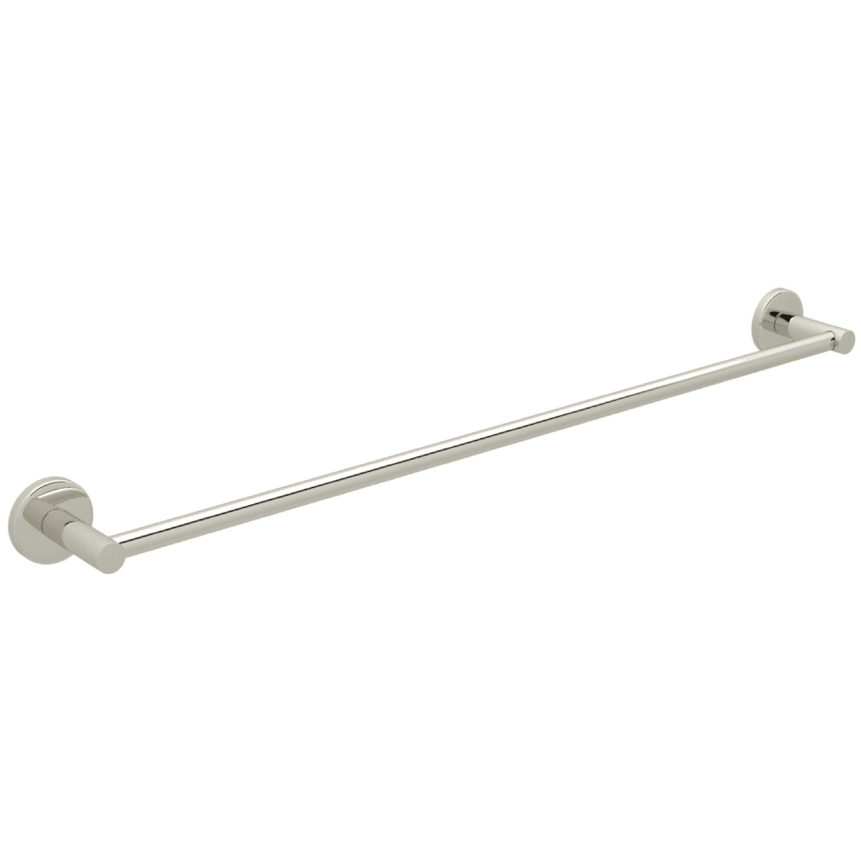 Rohl LO1/24PN 24-in Polished Nickel Wall mount Single Towel Bar