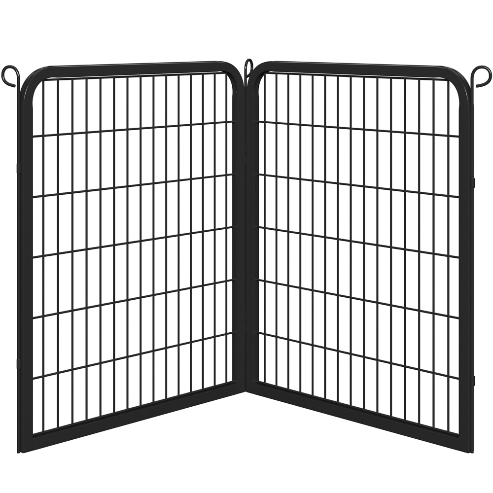 Yaheetech Black 2-Panel 32inch Dog Playpen Panels Outdoor Indoor Fence