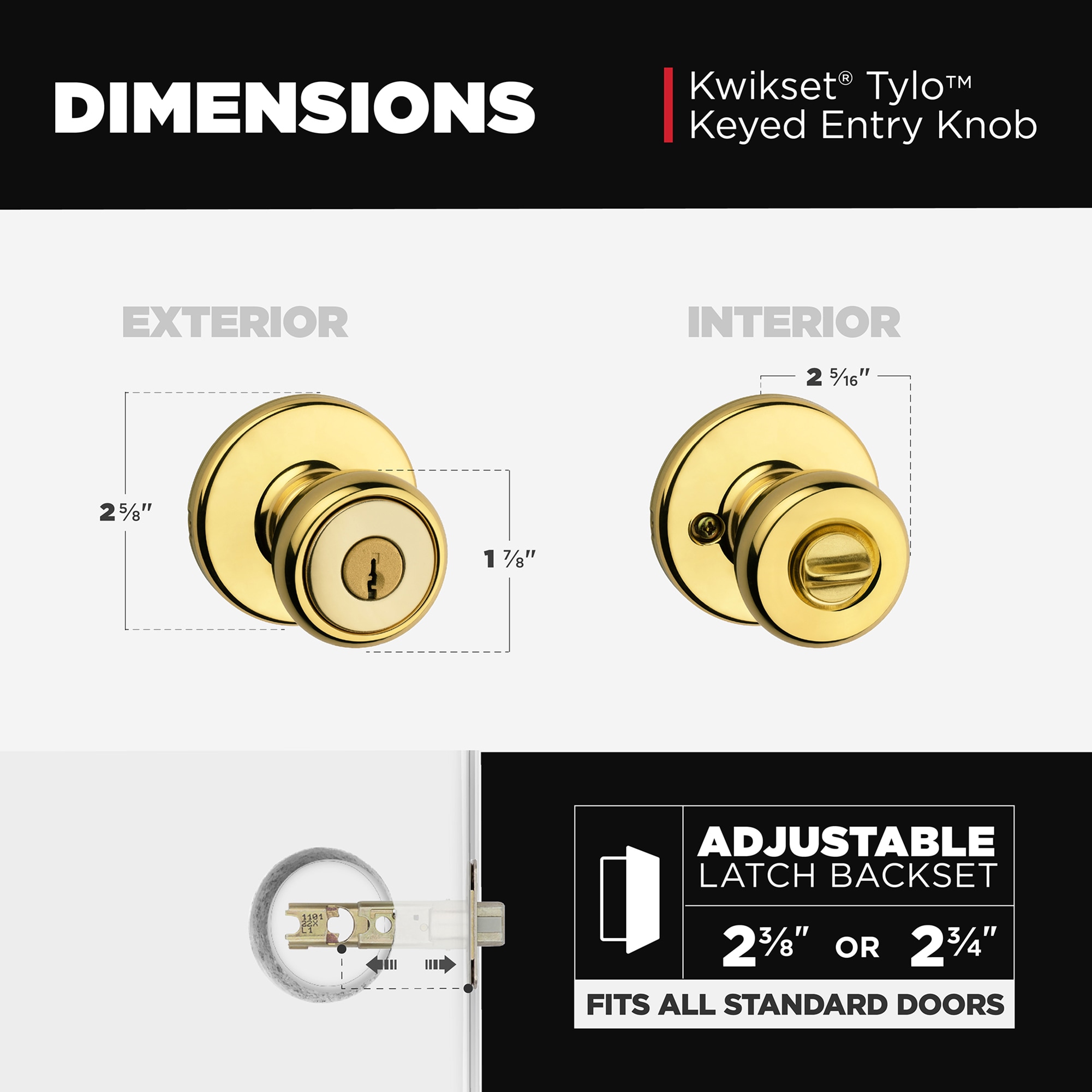 Kwikset 400T 3 CP K6 Door-Knobs - View #11