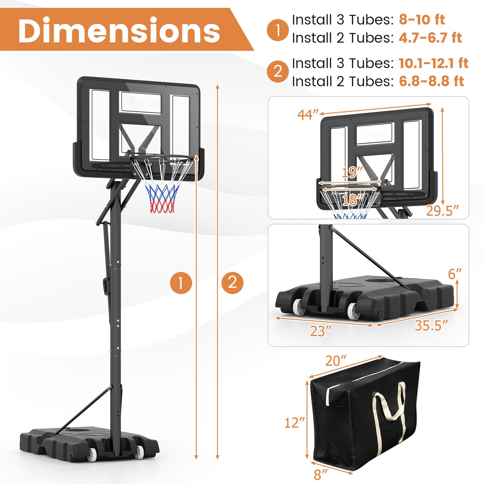 Slickblue D-CO-97873PS Basketball-System - View #6