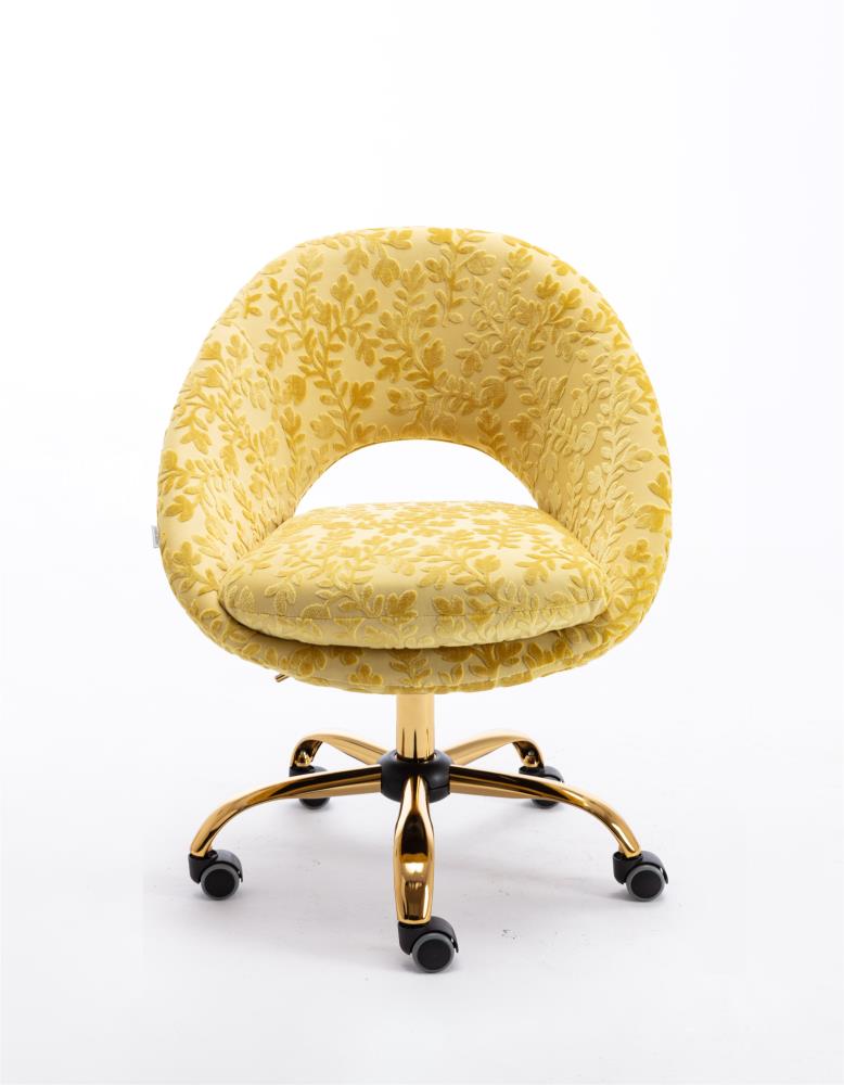 yellow fluffy chair