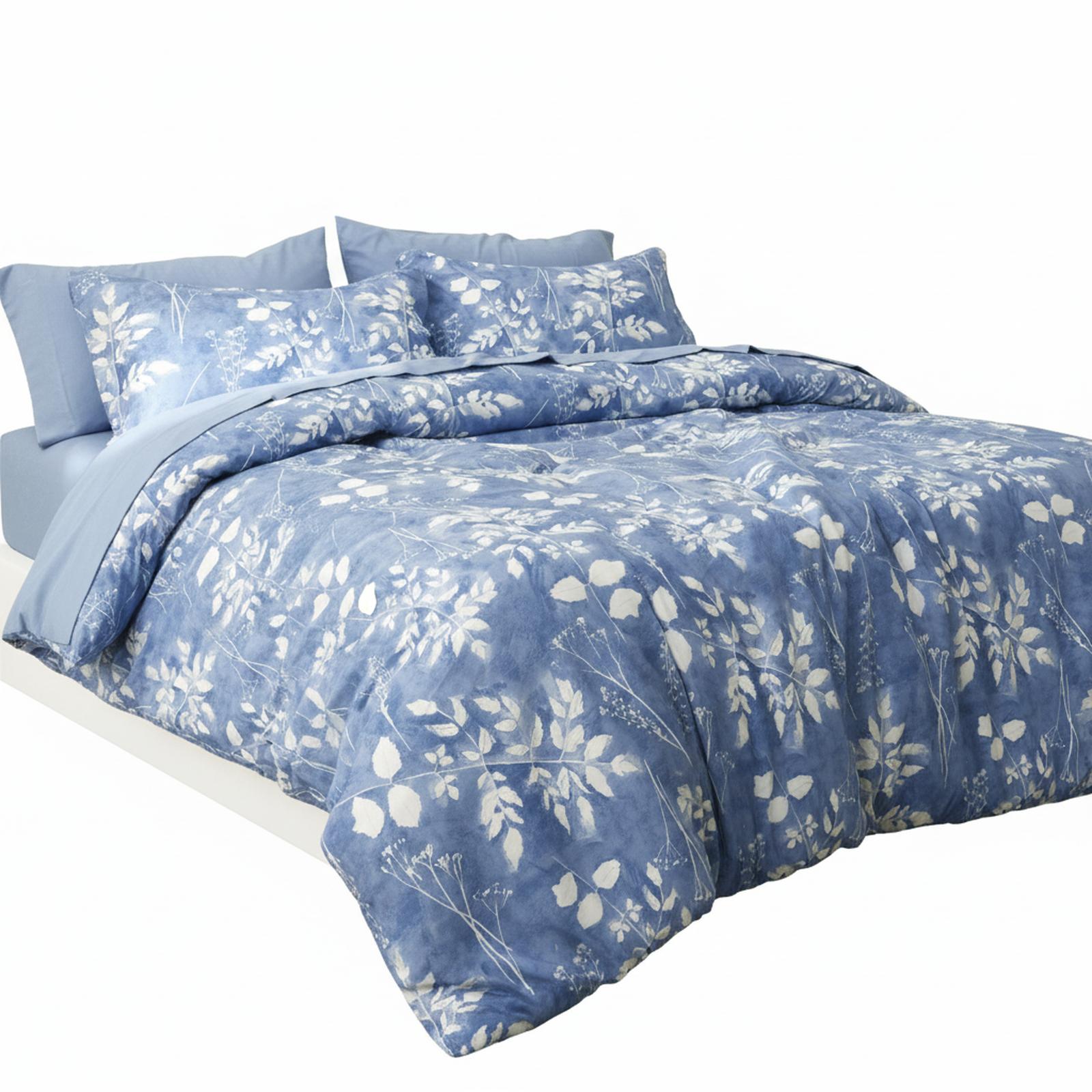 OMOMMD King Bed in a Bag Comforter Set Extra Soft Brushed Microfiber Puffy Comfort Durable Bedding with Sheets Pillowcases Shams