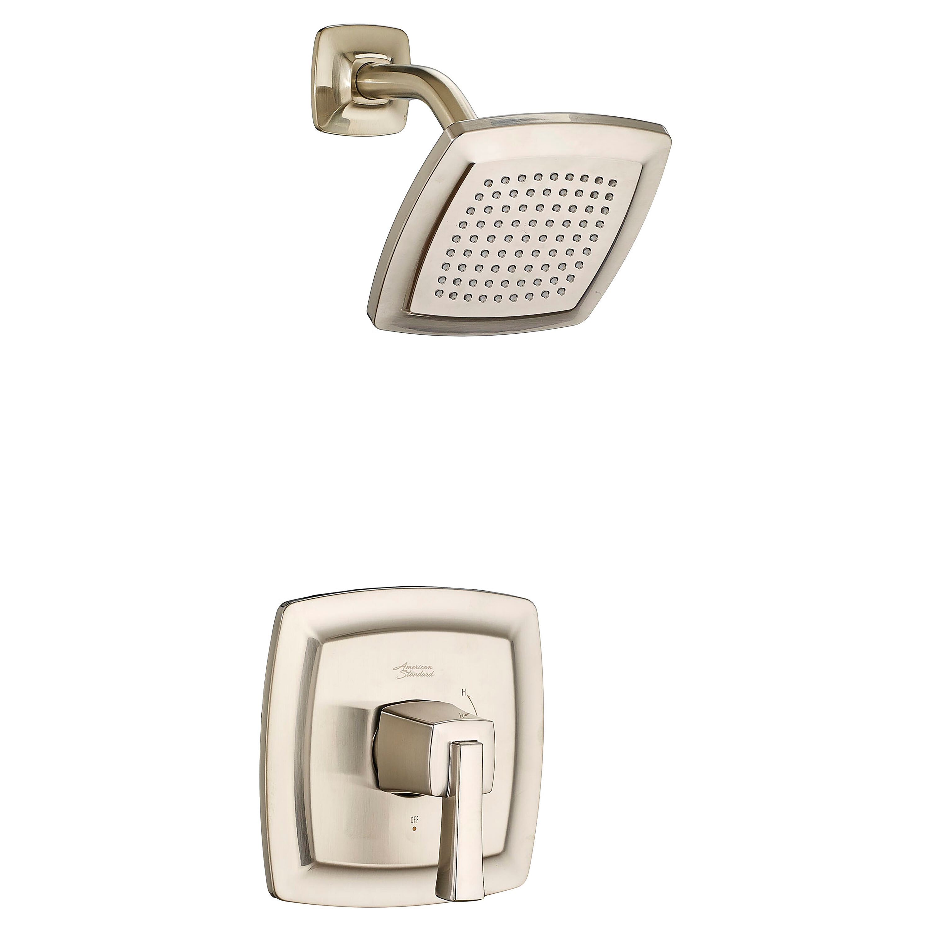 Brushed Nickel Wall Mounted Shower Faucet Trim Kit