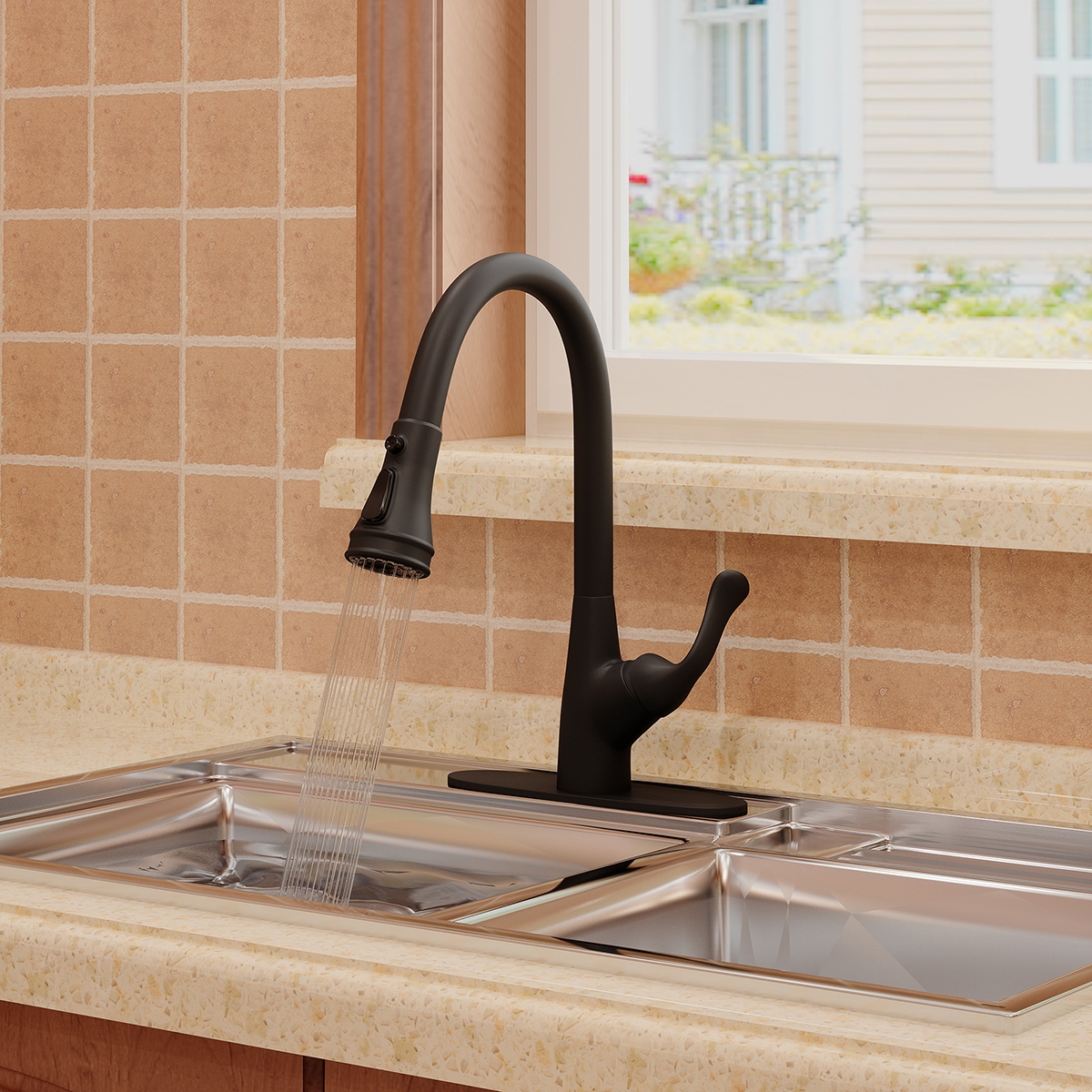 Mondawe OR-91MBKF-DG Kitchen-Faucets - View #3