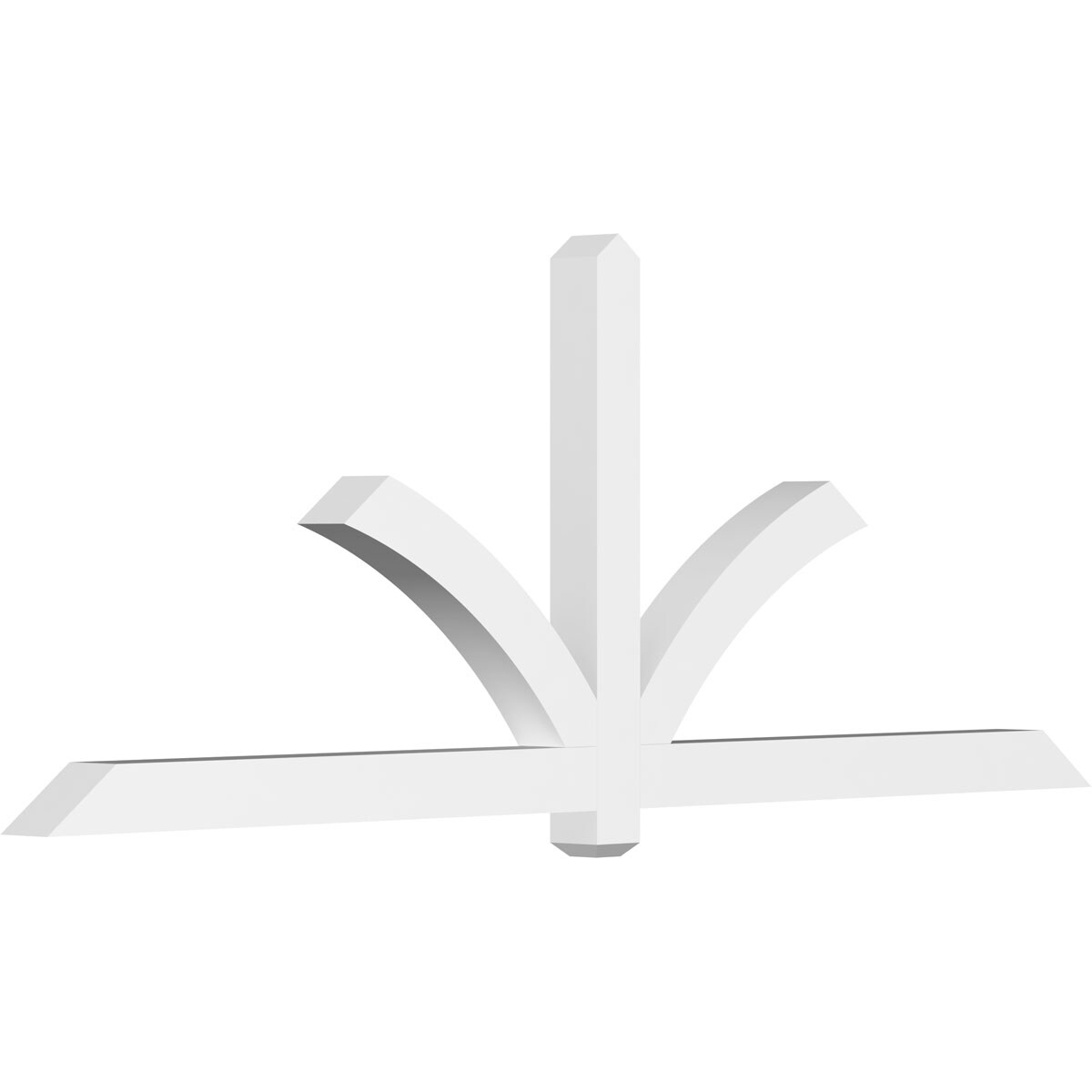 Ekena Millwork GBP096X36X0404RED00 Redmond White PVC Gable bracket