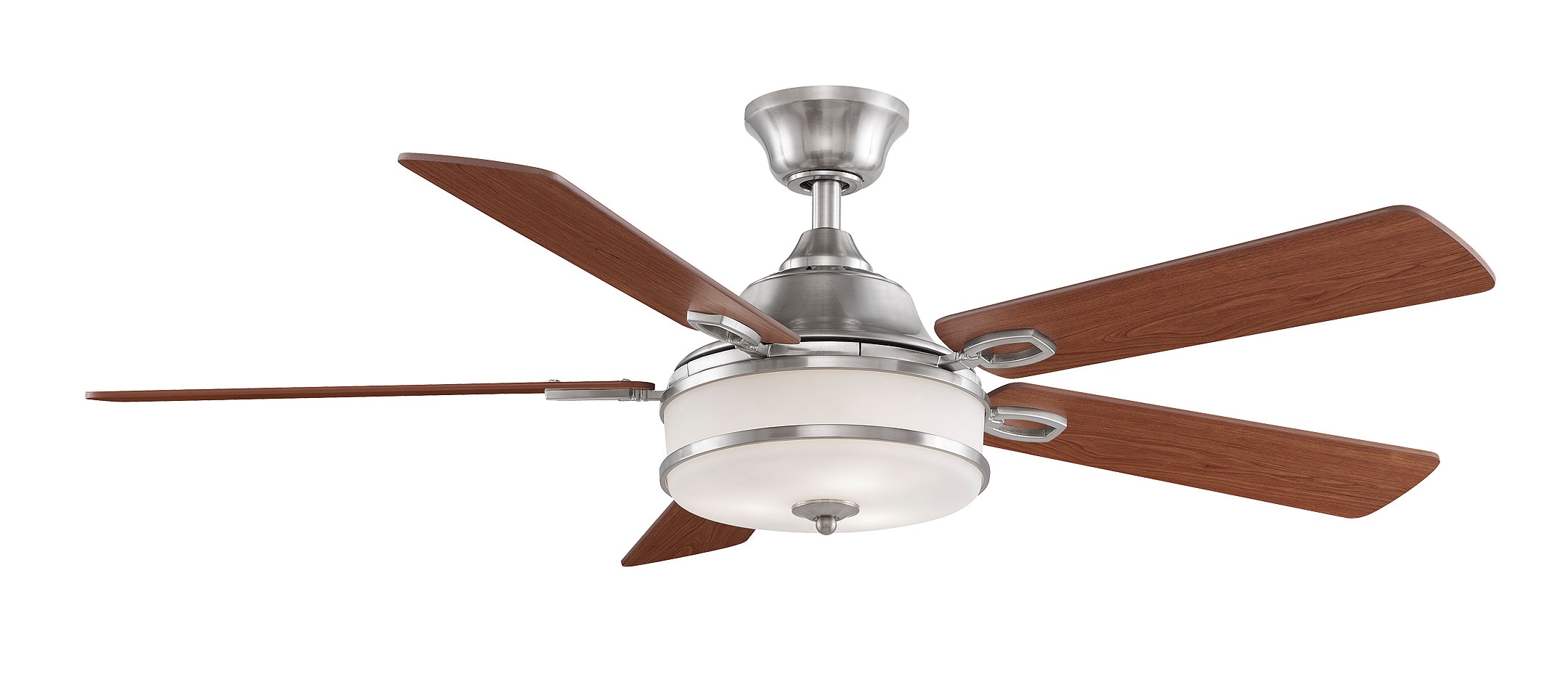 Fanimation FP8274BN Stafford 52-in Brushed Nickel Integrated LED Indoor Ceiling Fan with Light and Remote (5-Blade)