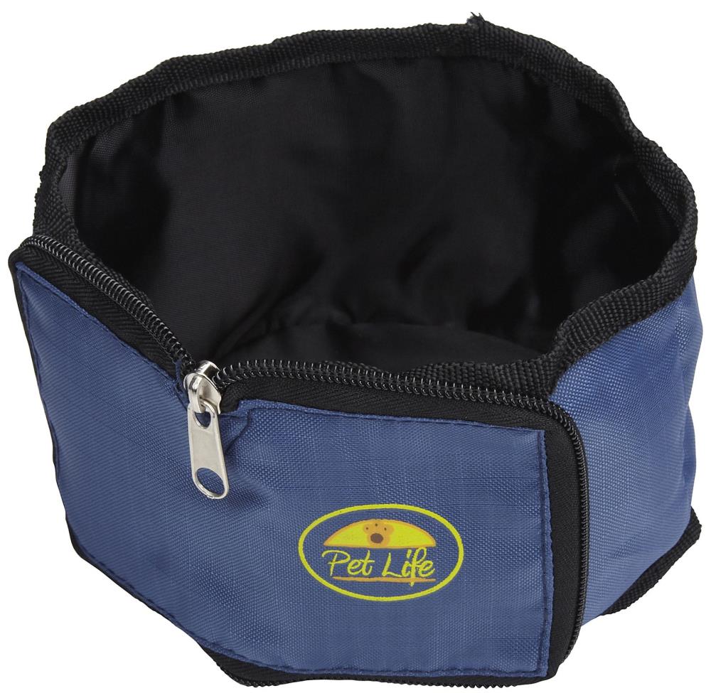 Pet Life S1BL Nylon Travel bowl