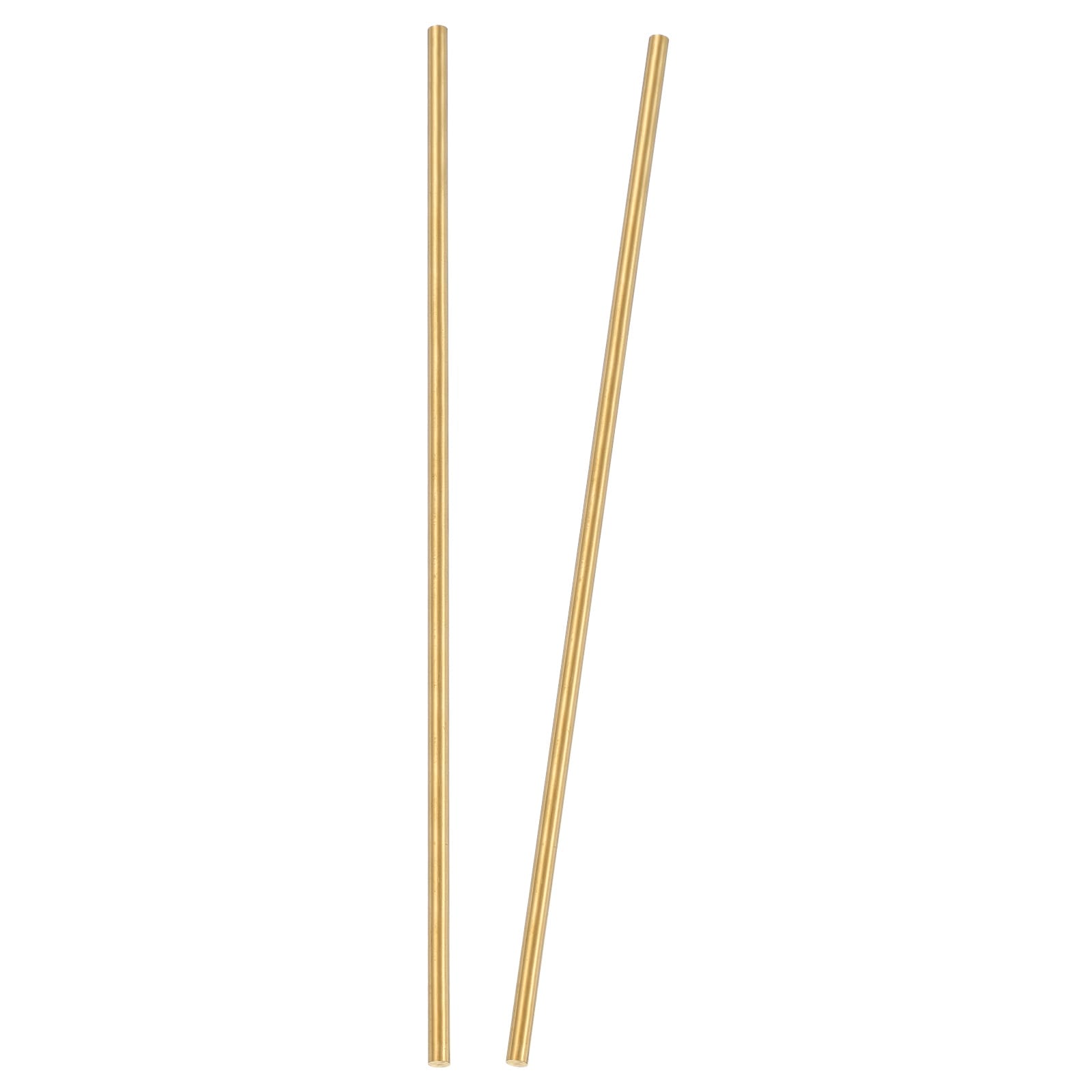 PATIKIL 2pcs Round Brass Rods 5mm Dia. 26cm / 10.24 Inch Length H59 Brass Bar Solid Metal Rods for DIY Crafting Jewelry Plating Repairing Science Class Brassy