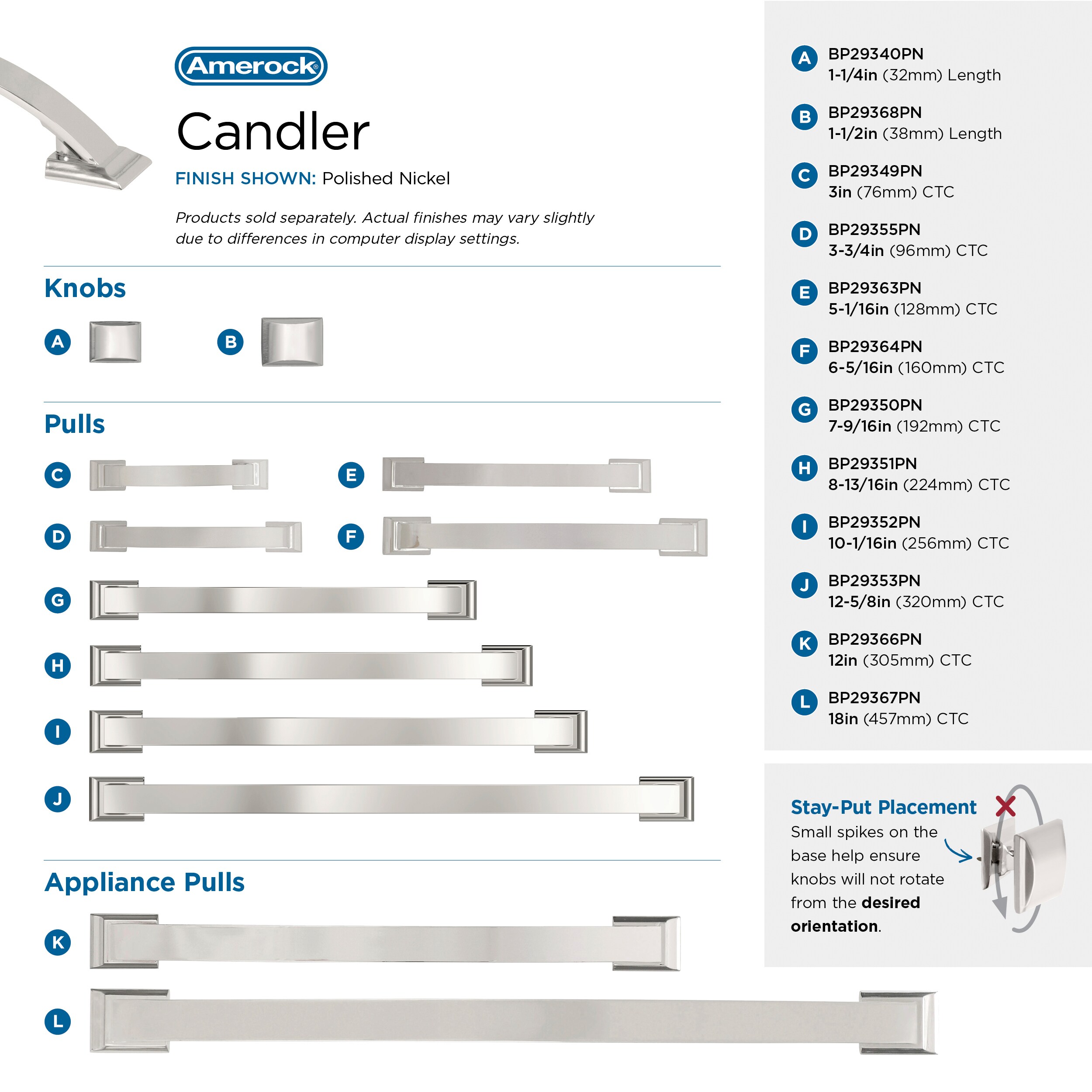 Amerock BP29351PN Cabinet-Pulls - View #6