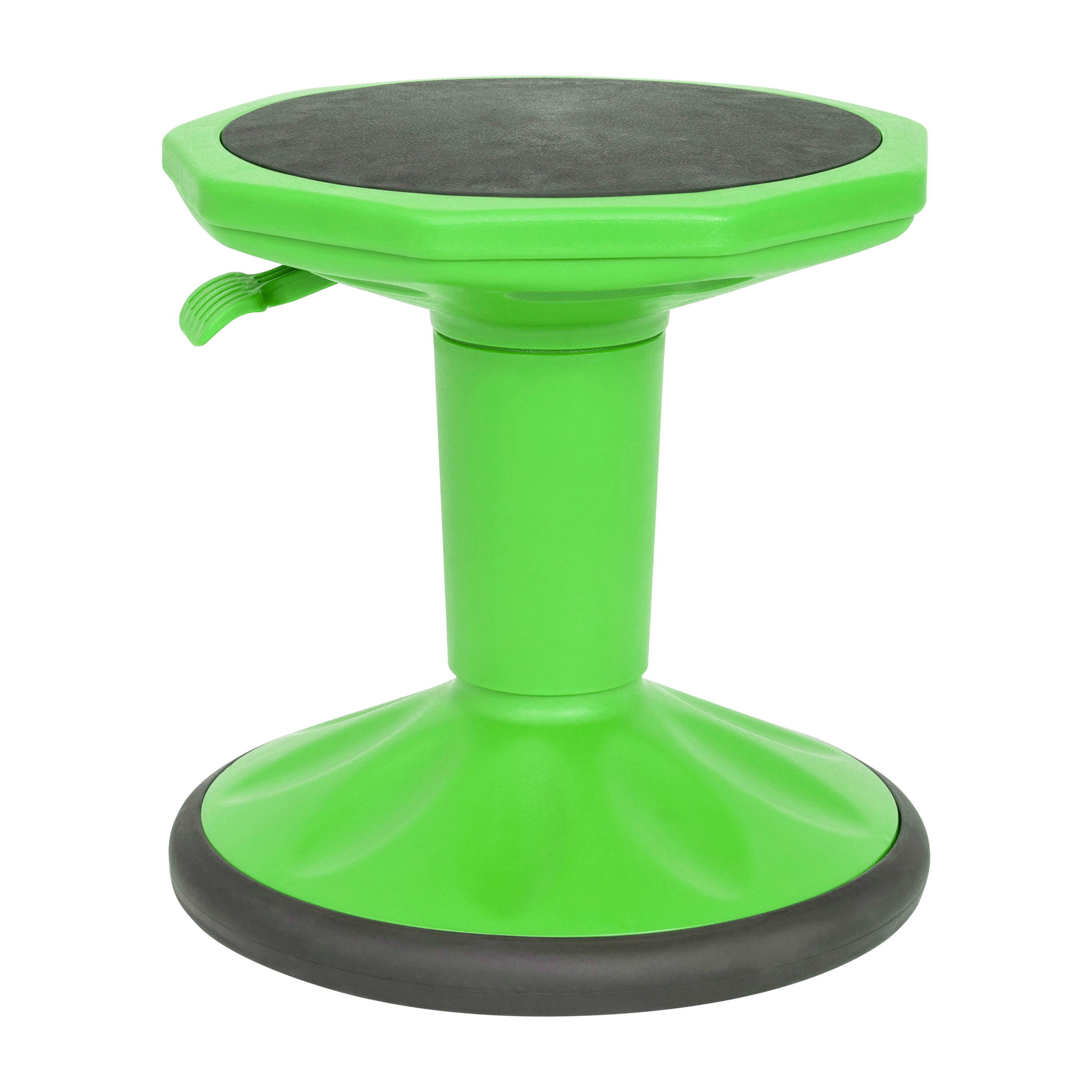 Emma + Oliver Saylor Height Adjustable Active Motion Stool for Kids with Weighted Rubber Non-Slip Bottom in Green
