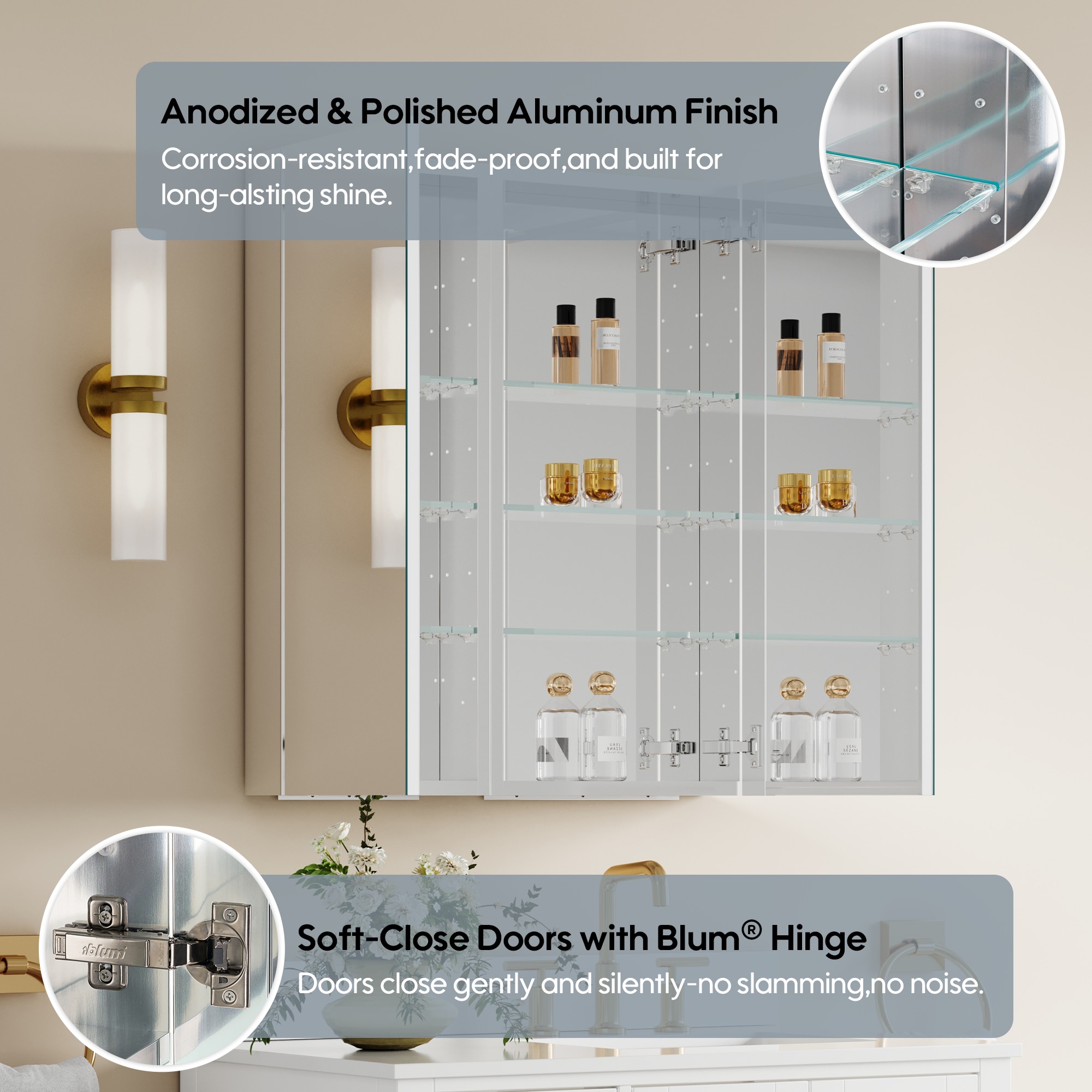 CALVON CAH-ZR2832 Bathroom-Medicine-Cabinets - View #5