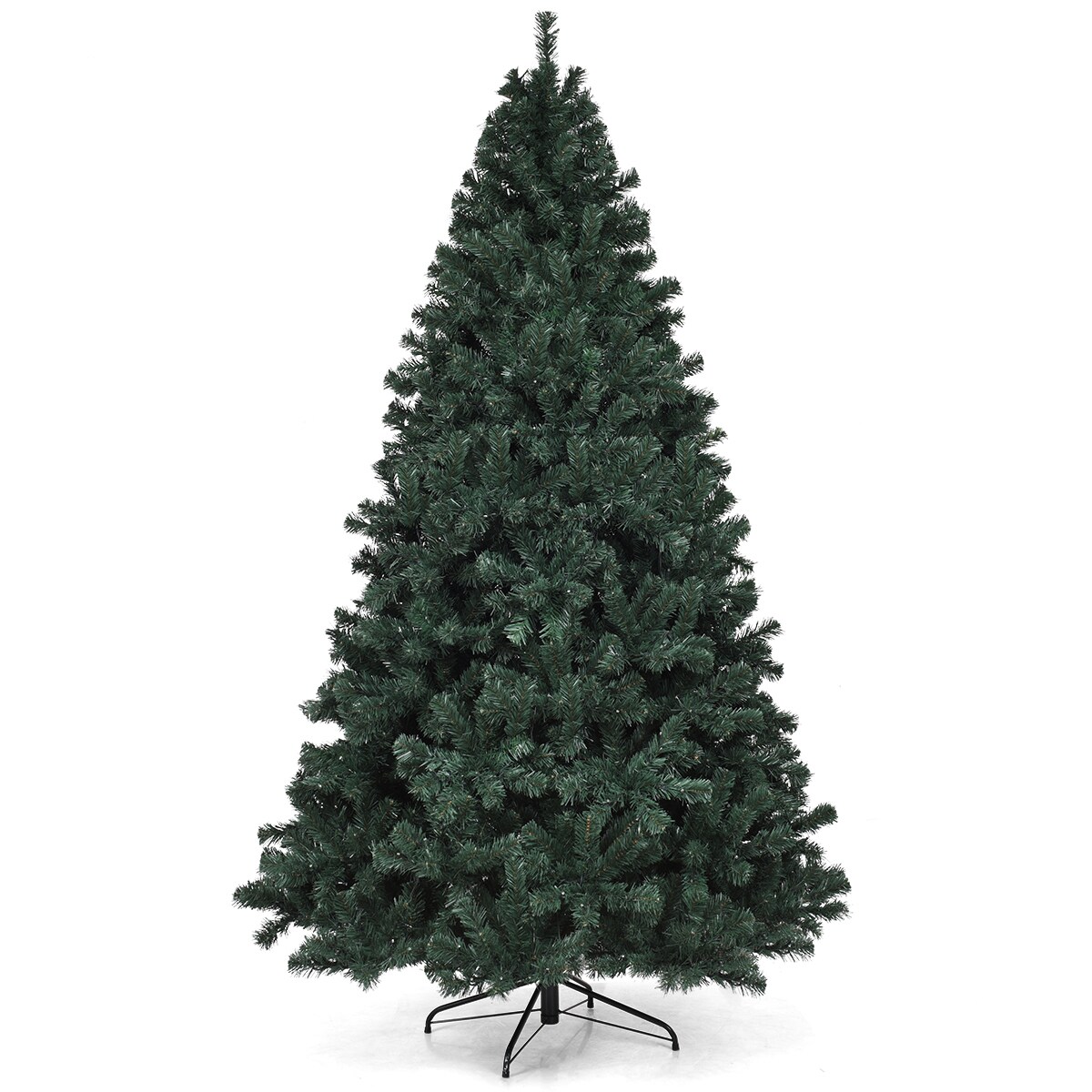 Goplus 7.5-ft Pre-lit Artificial Christmas Tree with LED Lights in