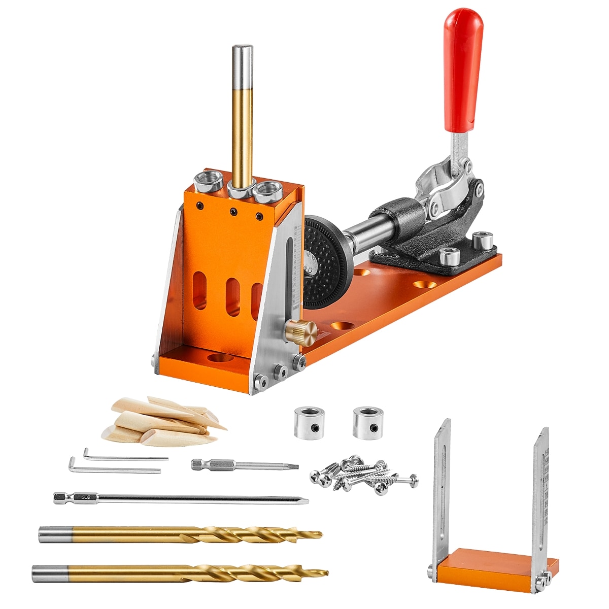 Tooliom Pocket Hole Jig Kit Adjustable System DIY Carpentry Woodworking