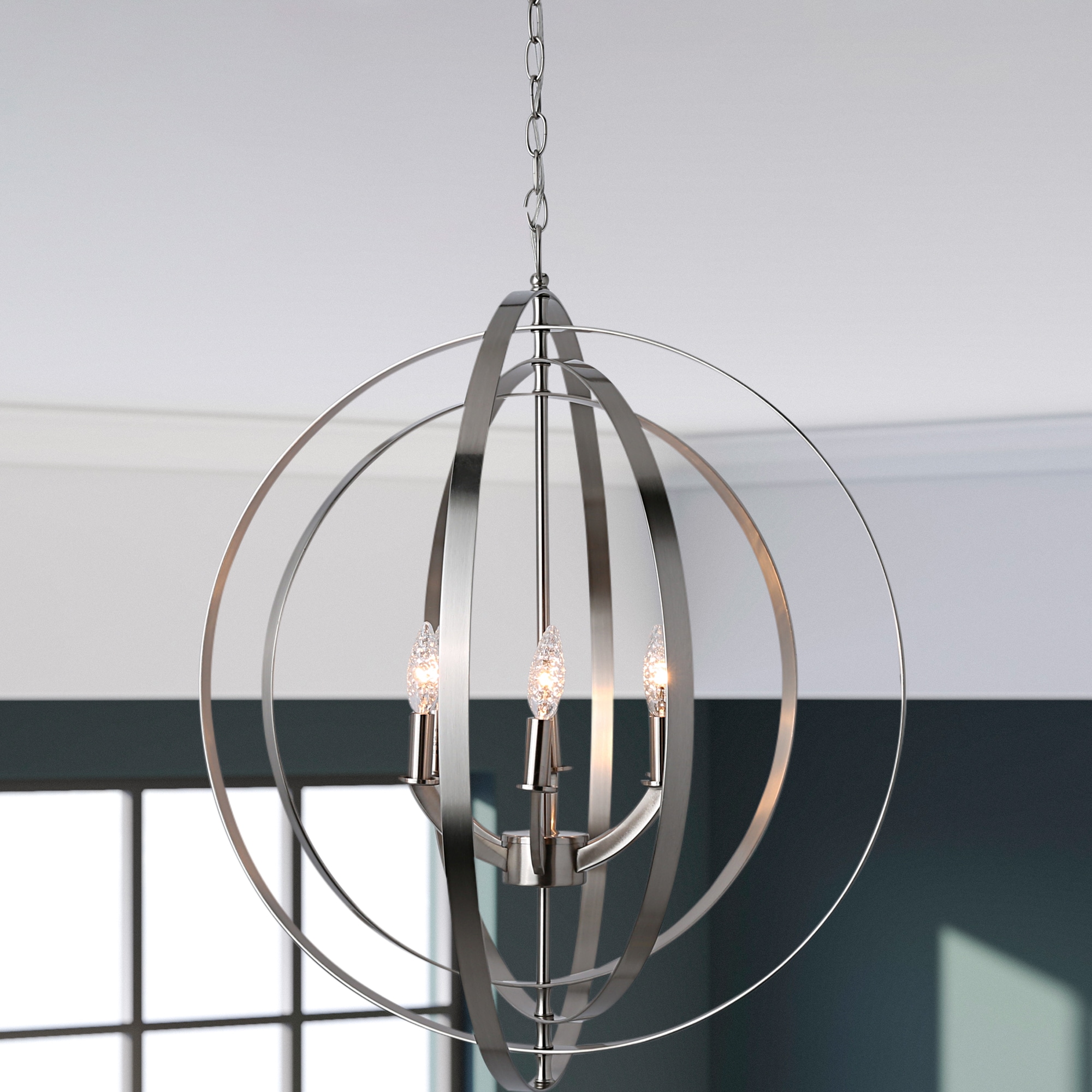 progress lighting equinox brushed nickel transitional globe pendant light