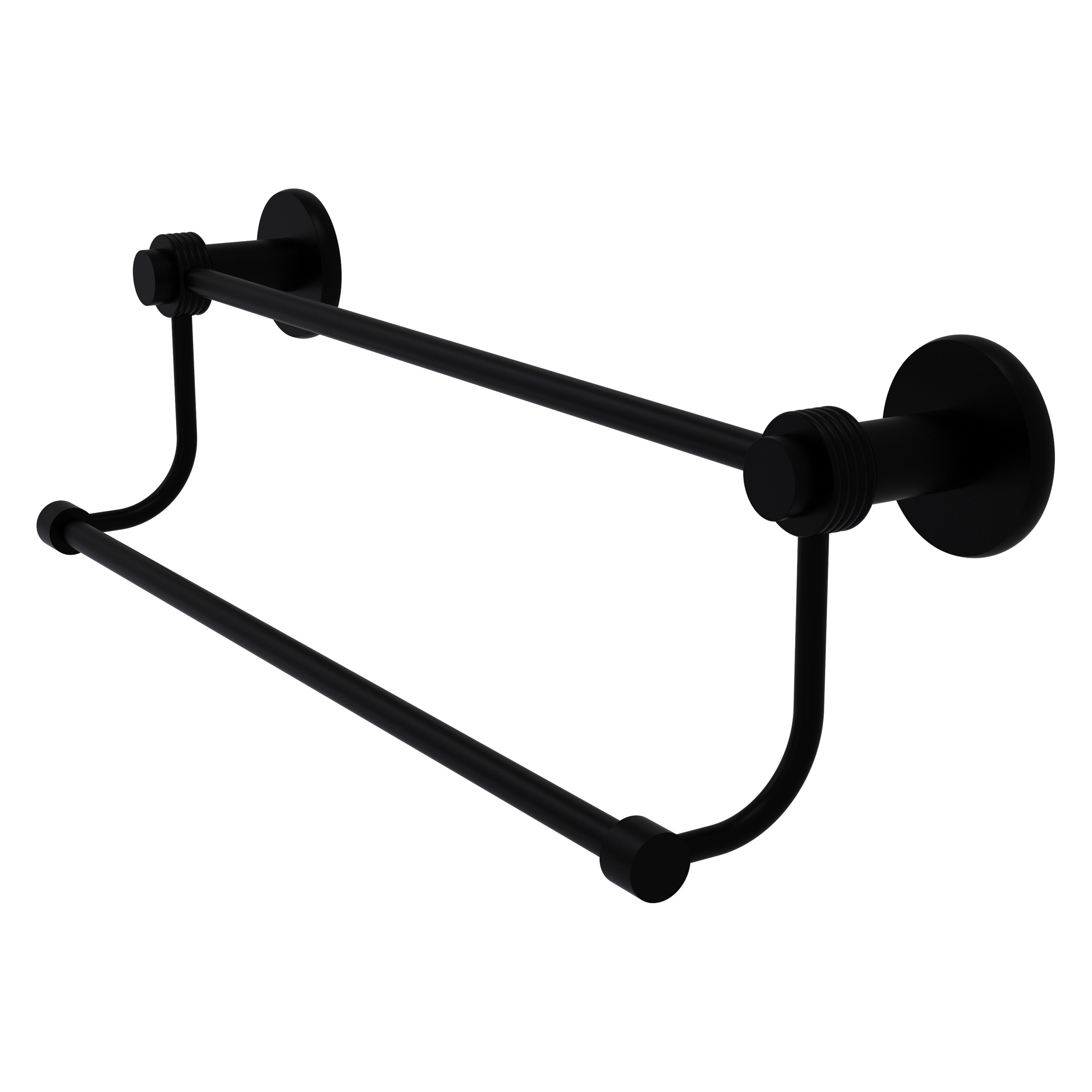 Allied Brass 9072G/18-BKM Mercury 18-in double Matte Black Wall mount Double Towel Bar